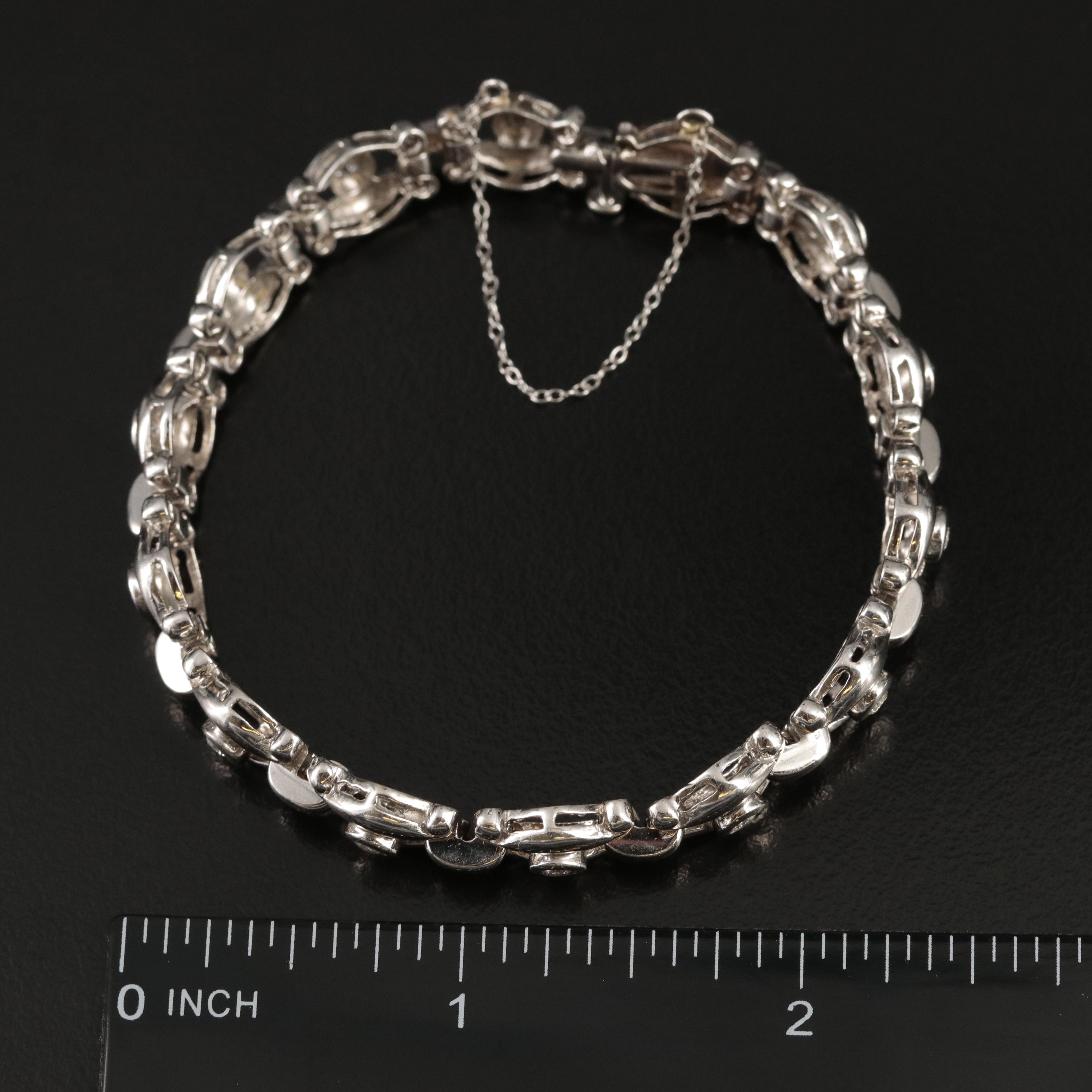 14K 0.99 CTW Diamond Fancy Link Bracelet