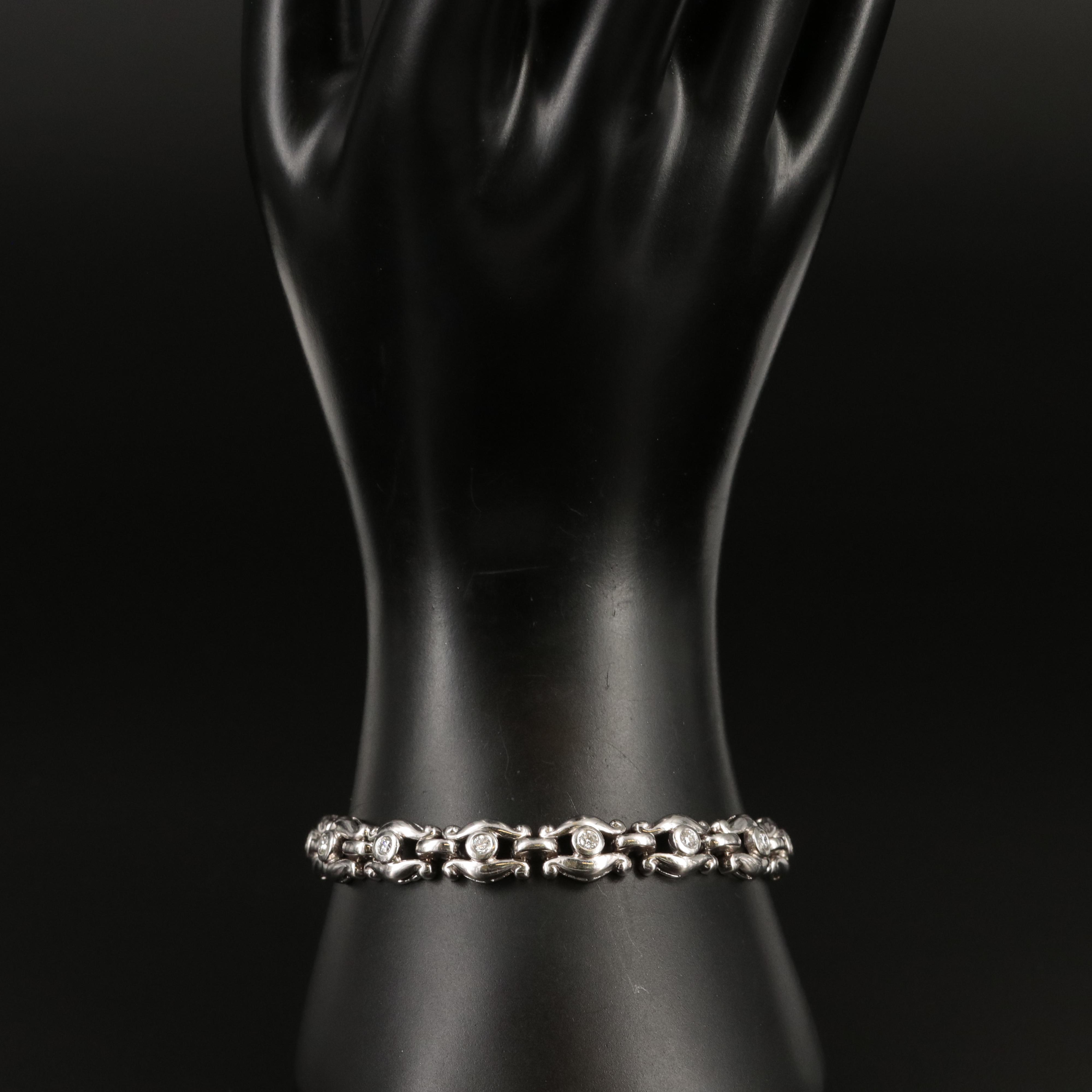 14K 0.99 CTW Diamond Fancy Link Bracelet