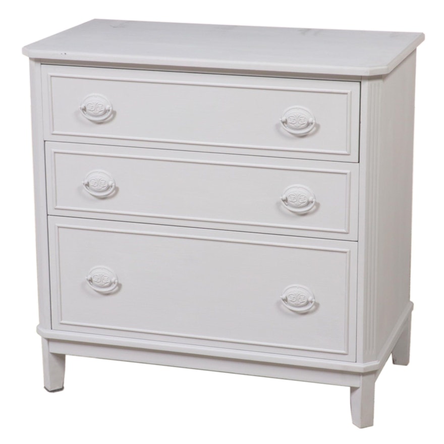 Hepplewhite Style Chalk Painted Chest of Drawers