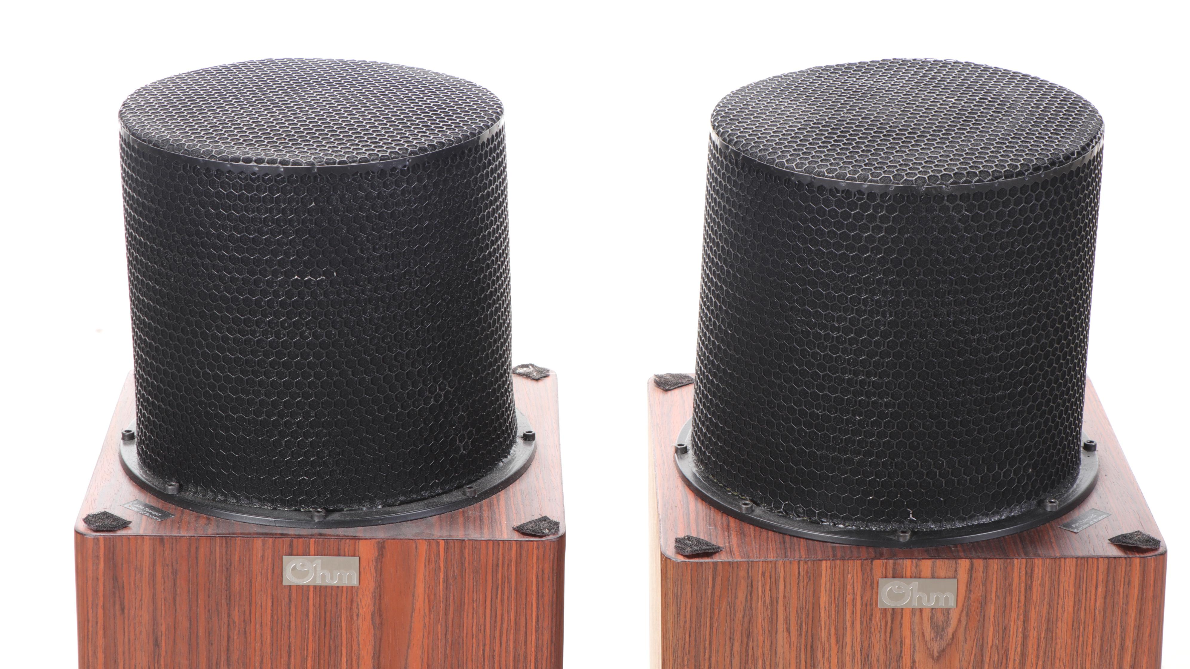 Pair of Ohm Rosewood Floor Standing Speakers
