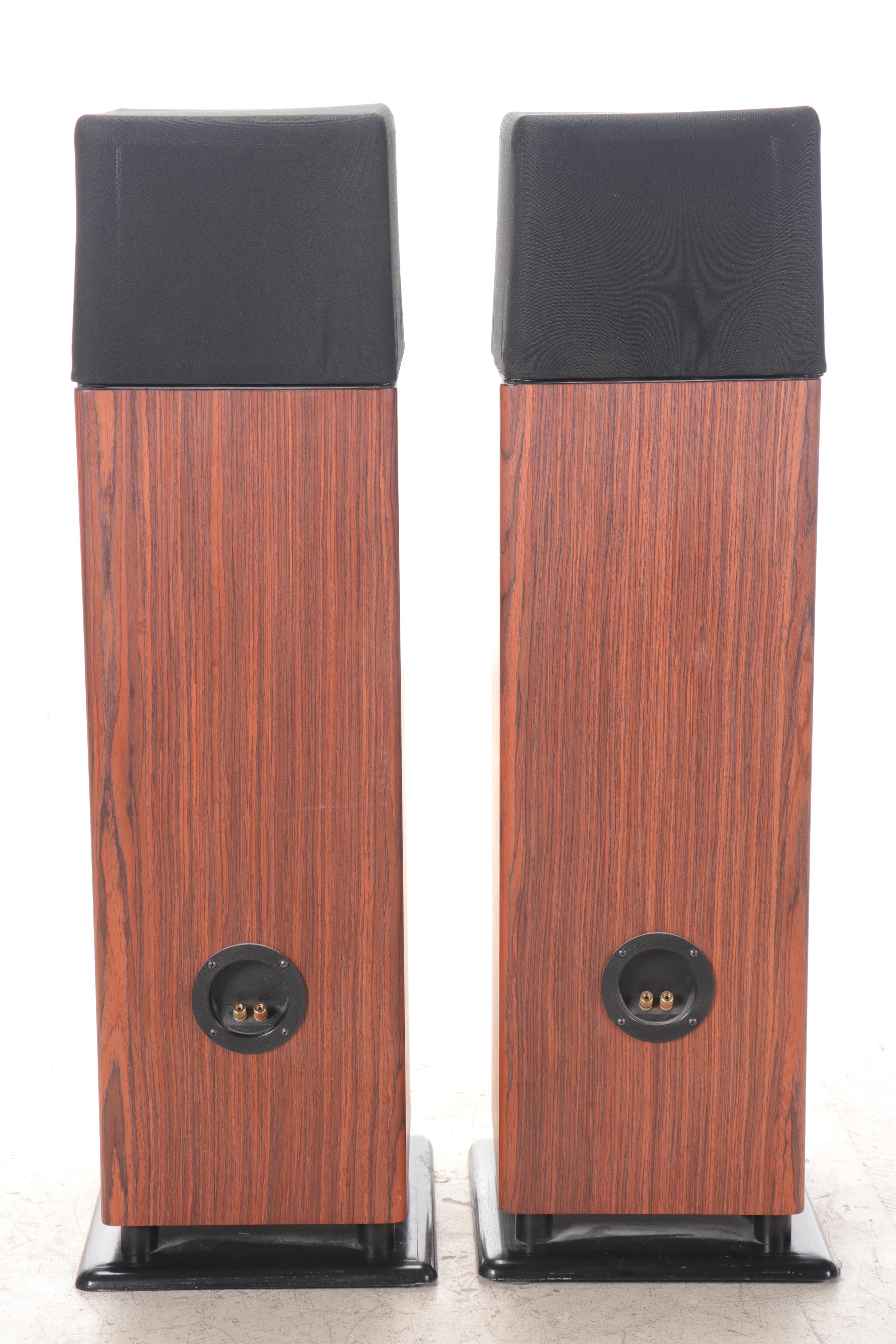Pair of Ohm Rosewood Floor Standing Speakers