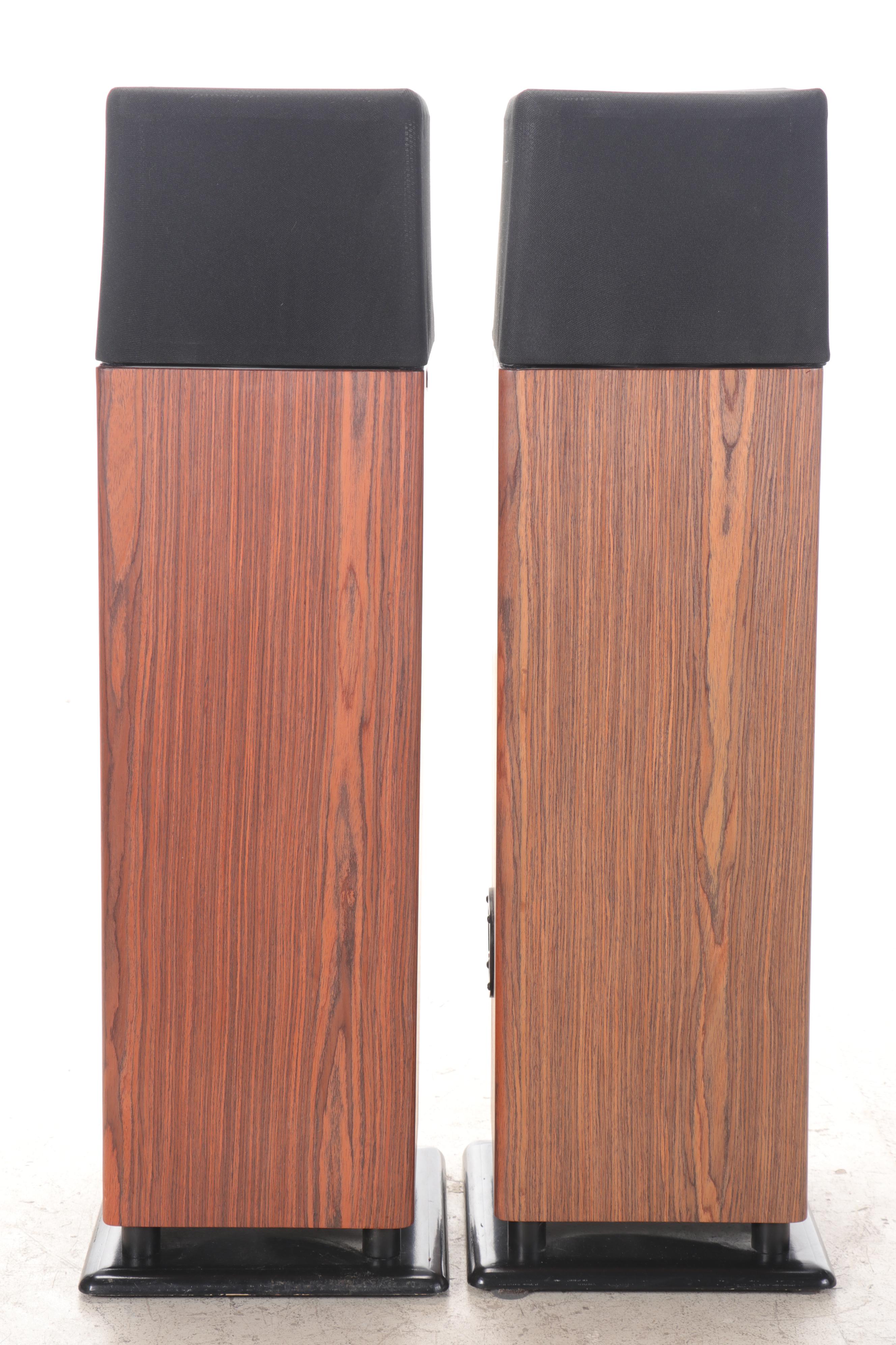 Pair of Ohm Rosewood Floor Standing Speakers