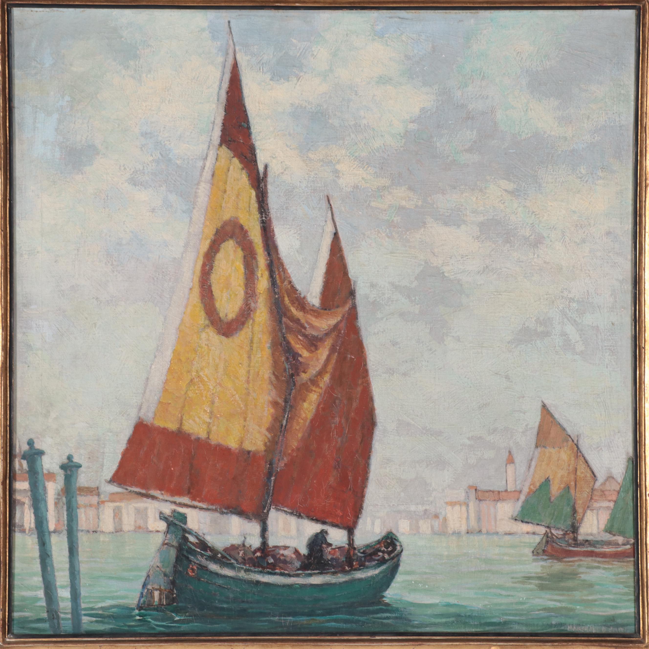 Marshall D. Smith Oil Painting "Entering Venice"