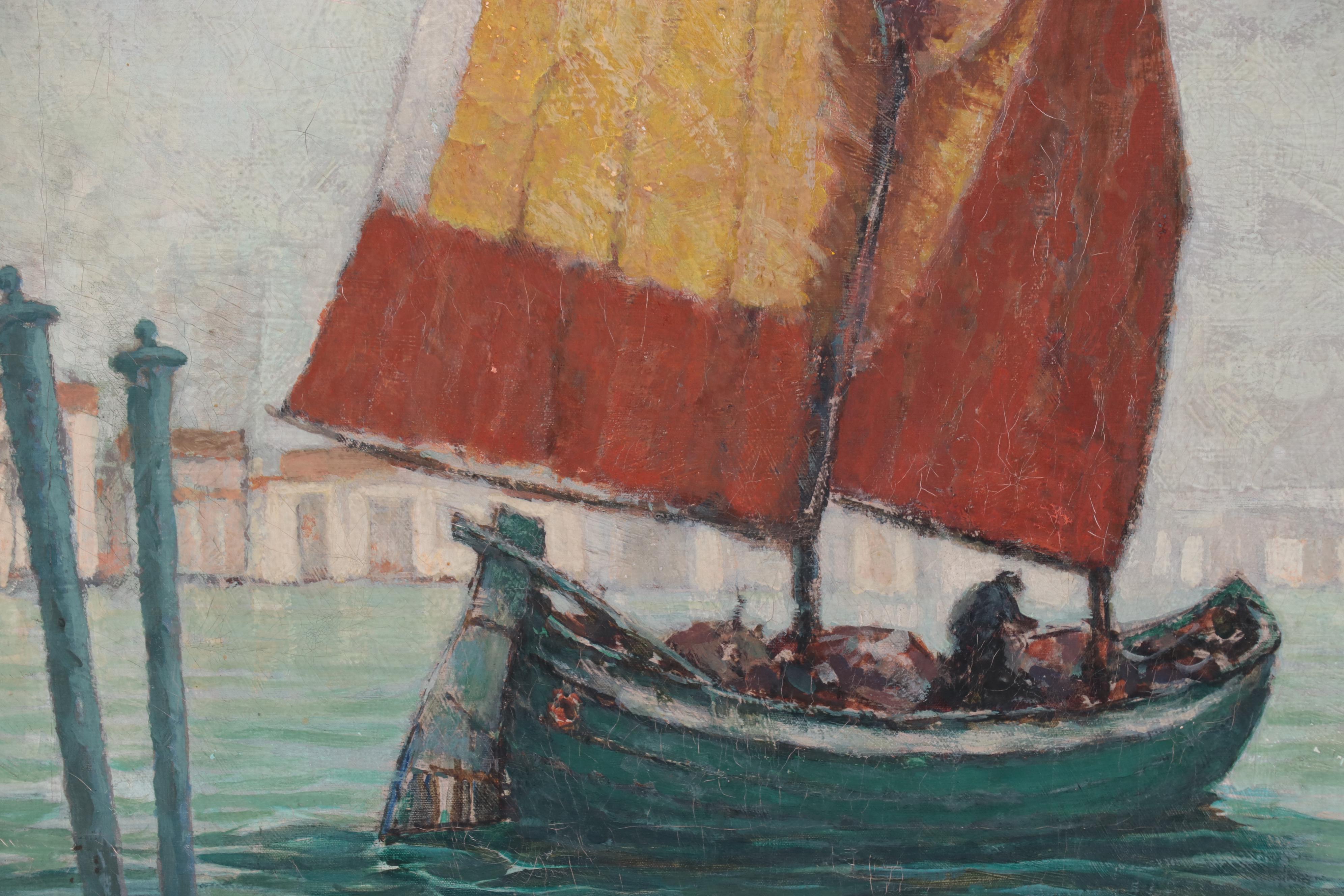 Marshall D. Smith Oil Painting "Entering Venice"