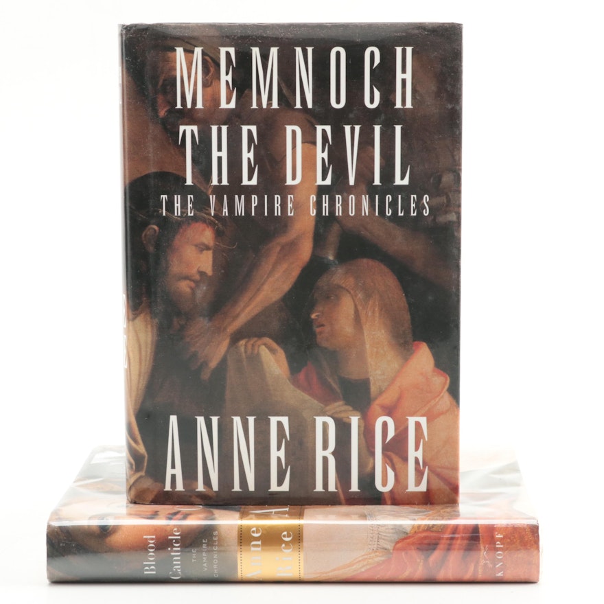 Signed First Edition "Memnoch the Devil" and "Blood Canticle" by Anne Rice