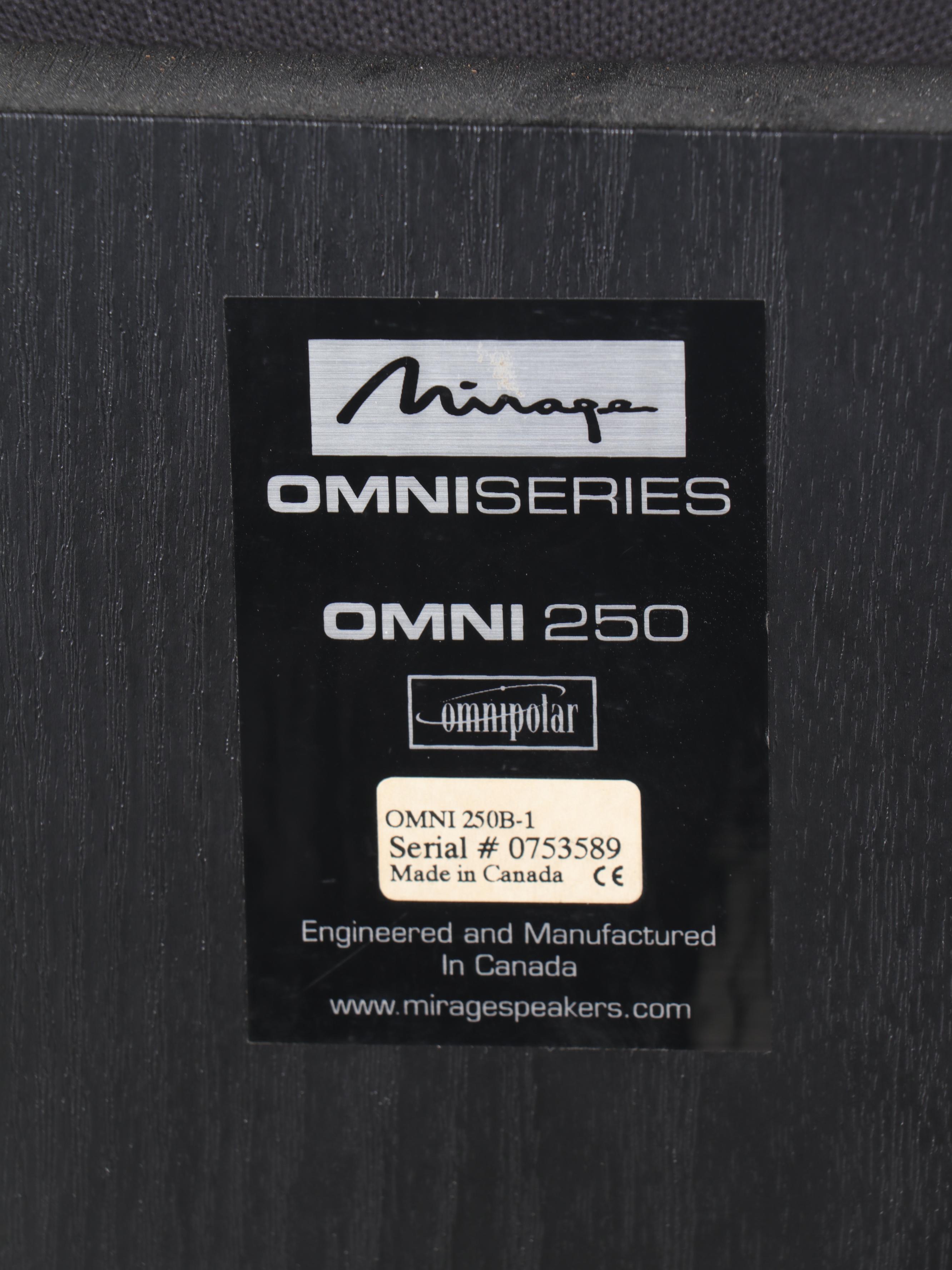 Yamaha YST-SW60 Subwoofer System with Mirage Omni 250 Floor Standing Speakers