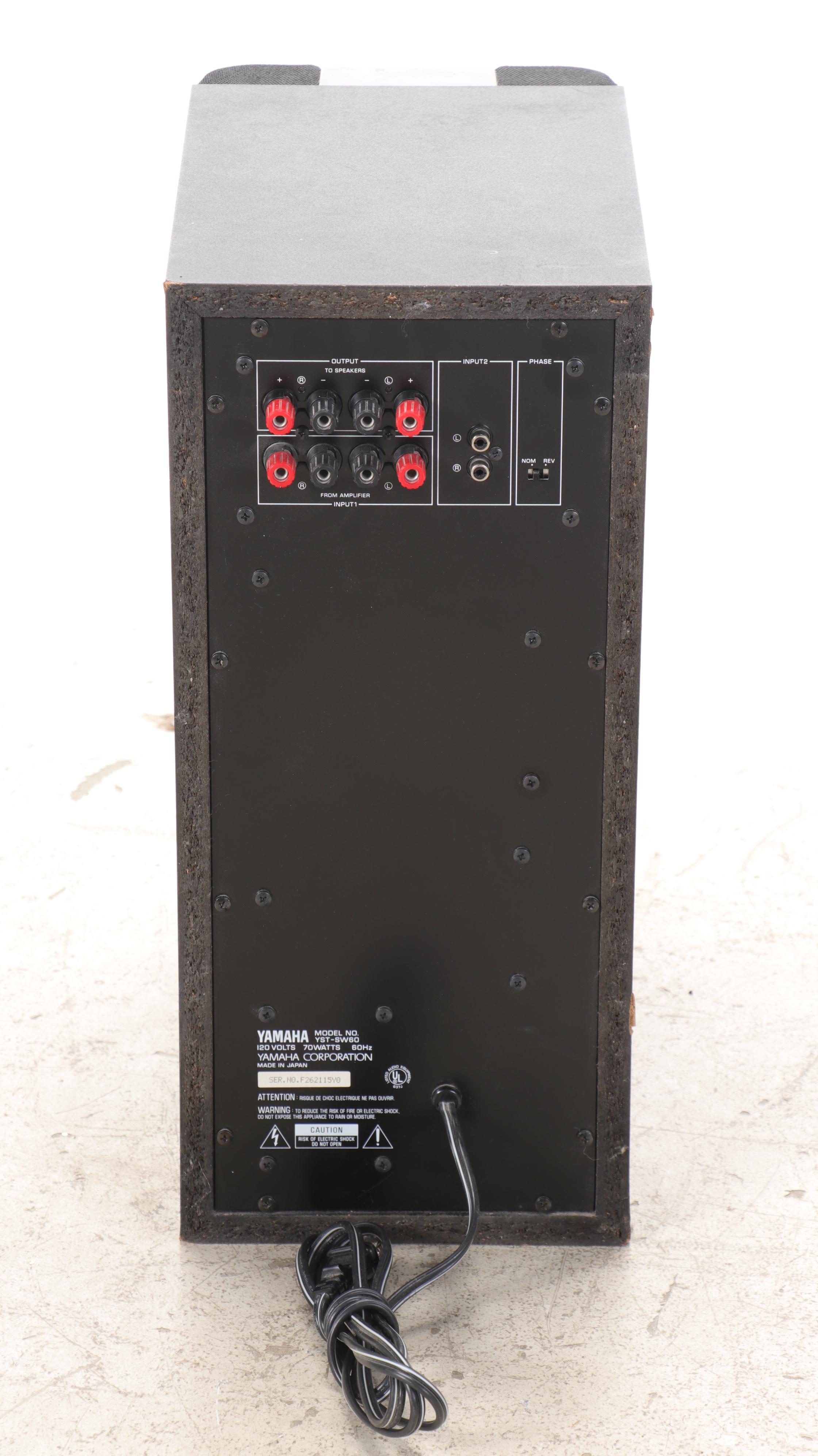 Yamaha YST-SW60 Subwoofer System with Mirage Omni 250 Floor Standing Speakers