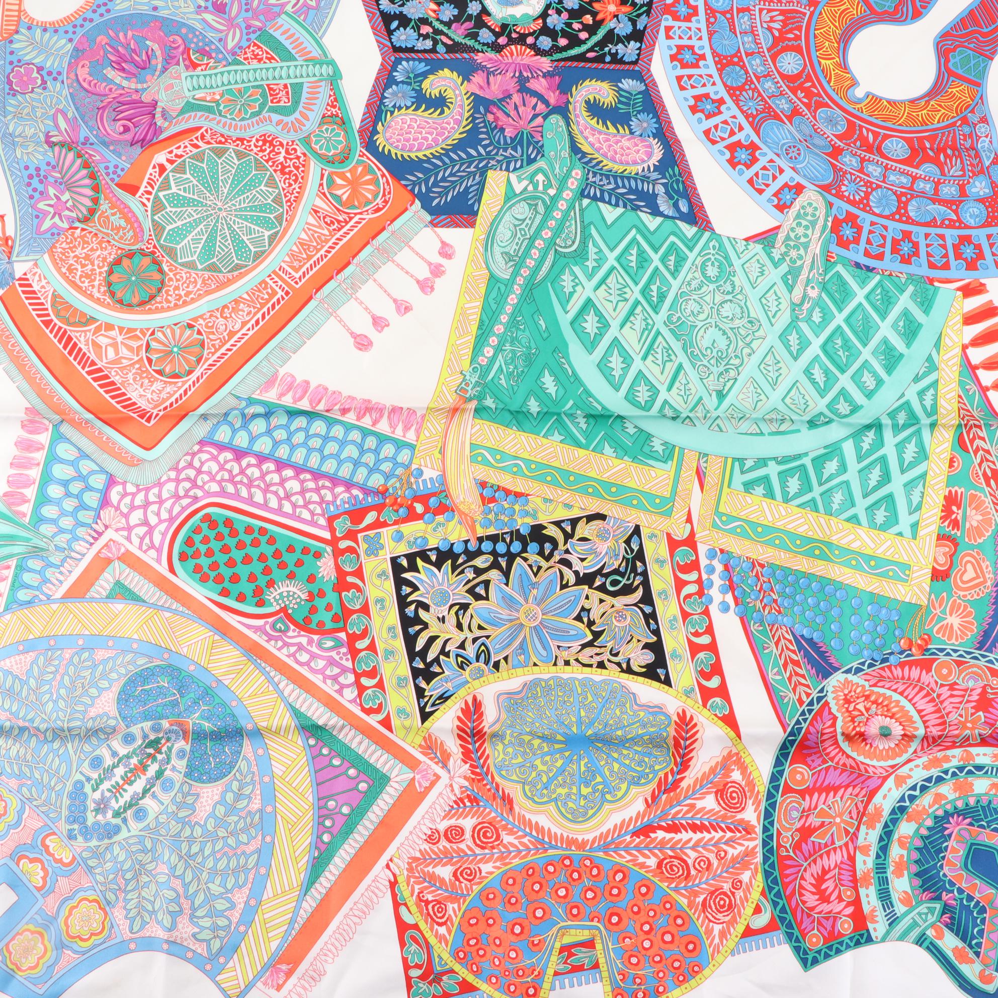 Hermès "Tapis de Selle" Silk Twill Scarf