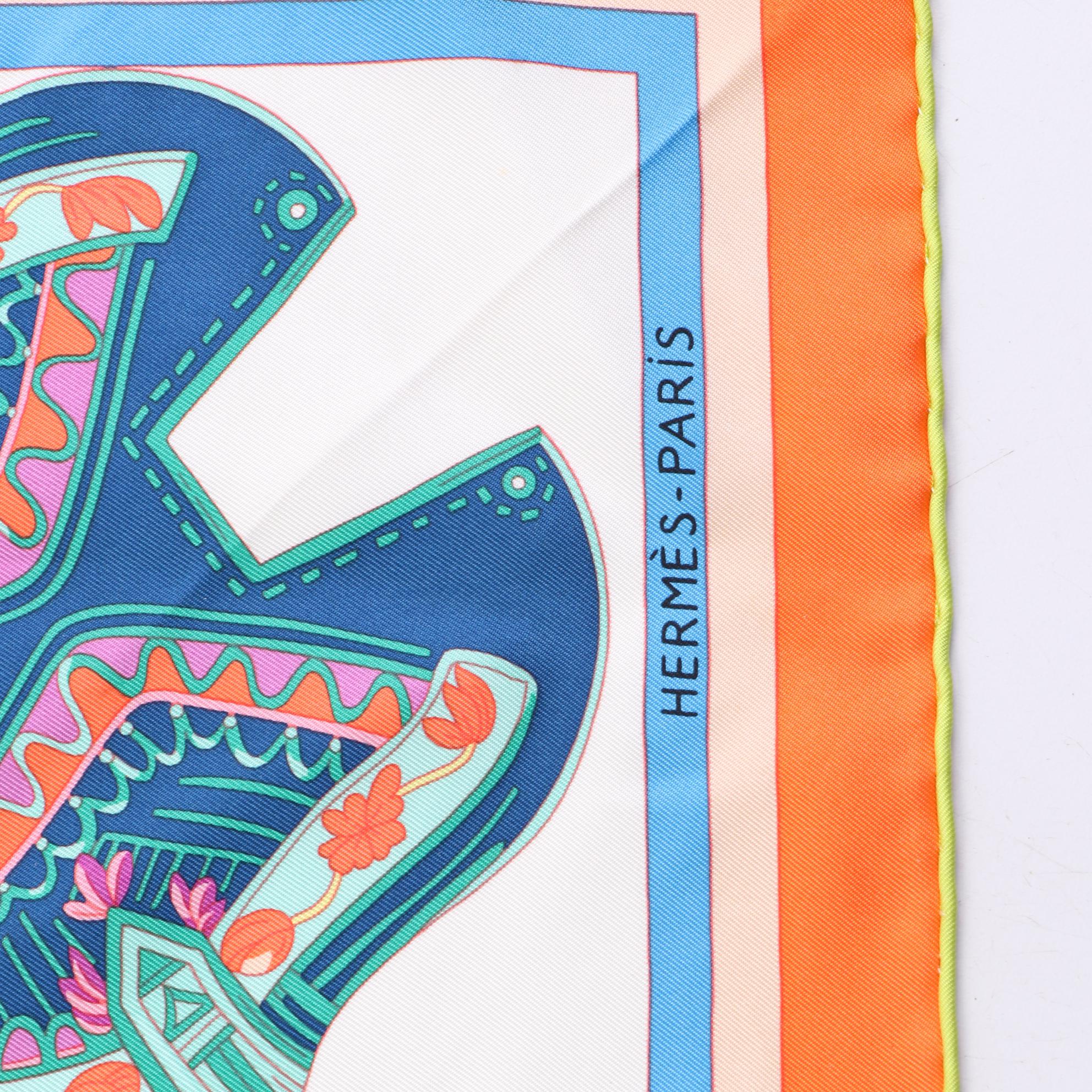 Hermès "Tapis de Selle" Silk Twill Scarf