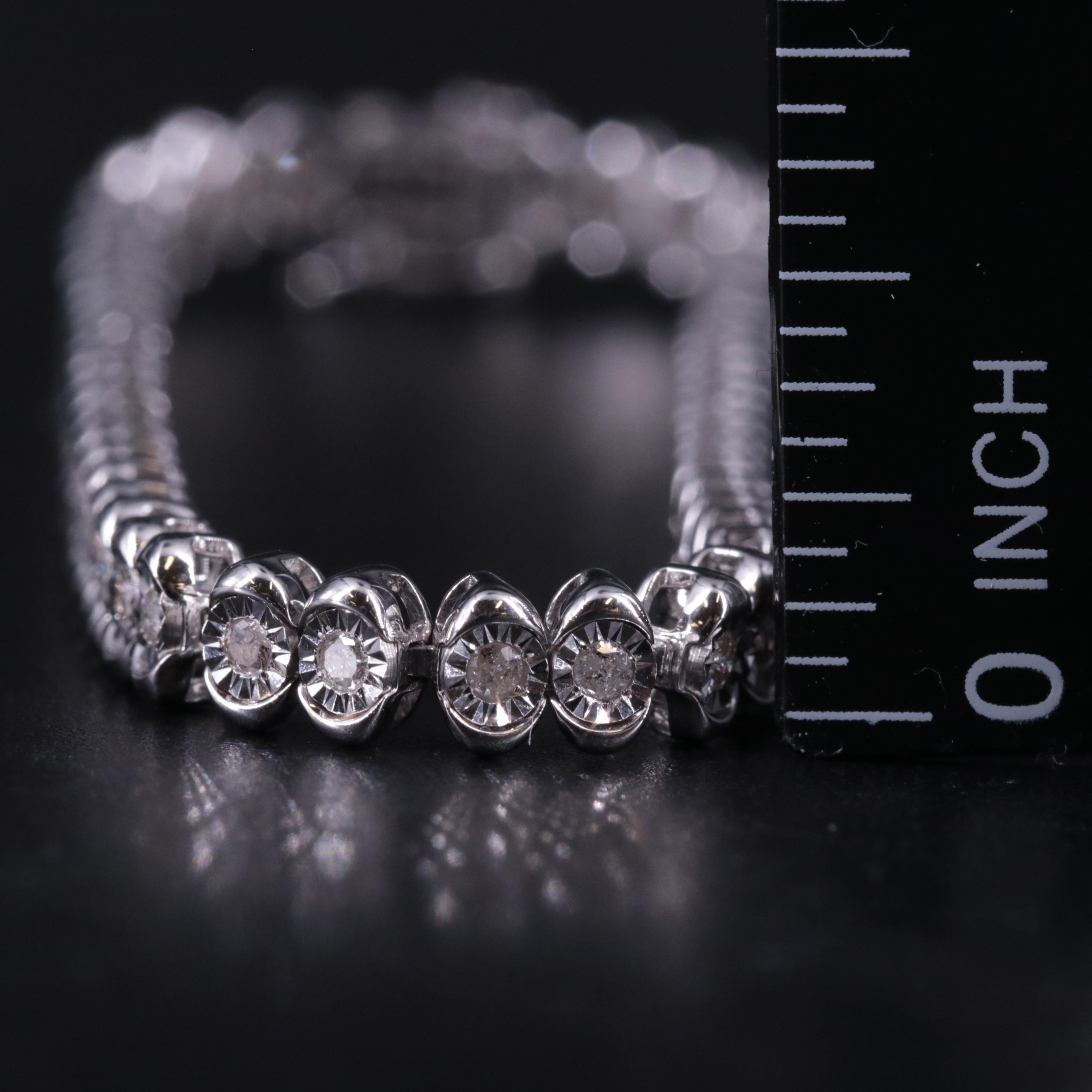 Sterling 1.02 CTW Diamond Bracelet