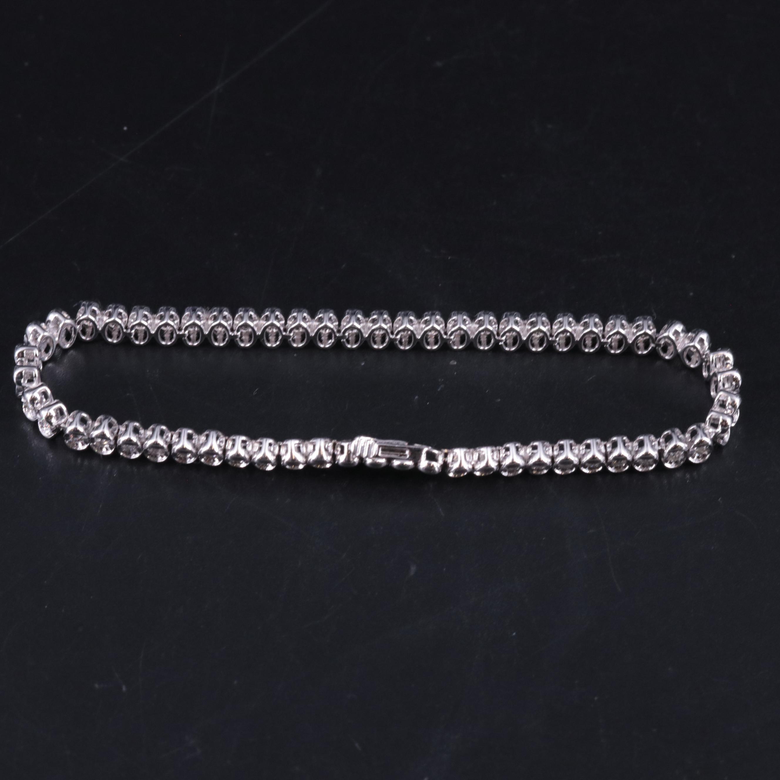 Sterling 1.02 CTW Diamond Bracelet