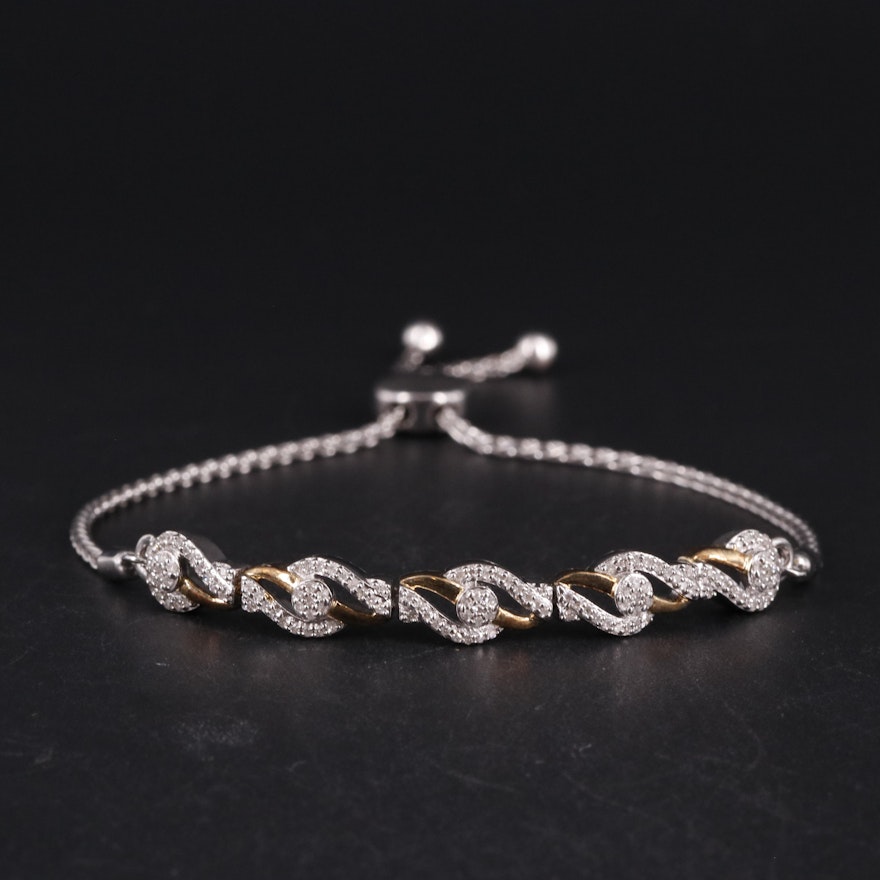 Sterling 0.34 CTW Diamond Bracelet