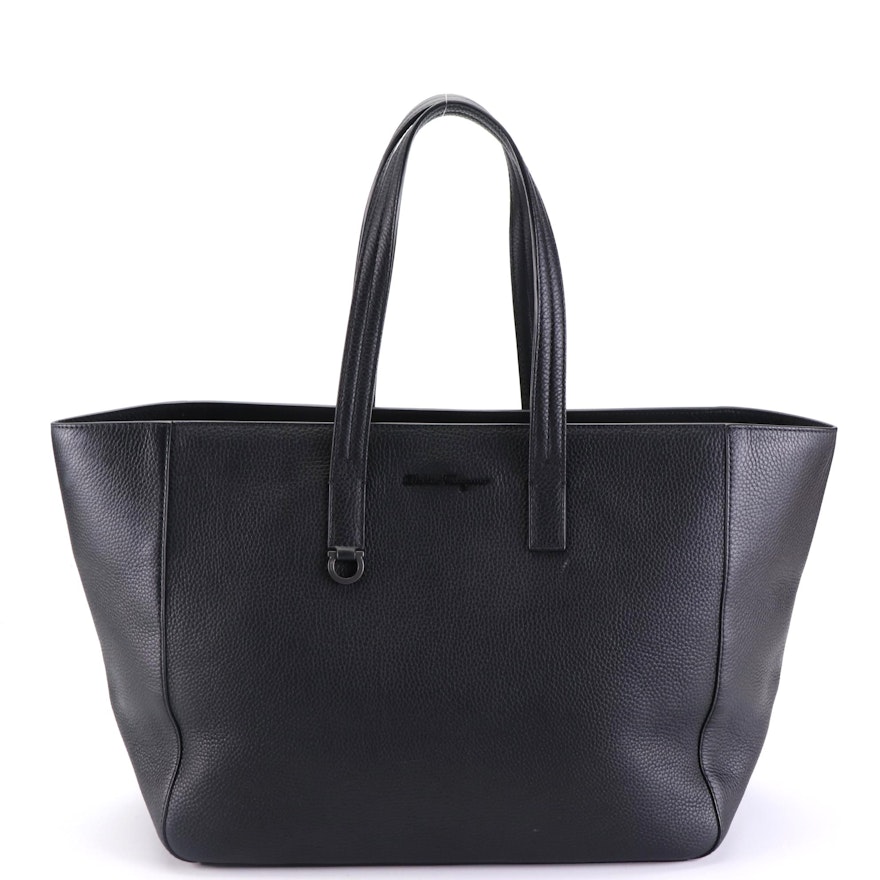 Salvatore Ferragamo Grained Leather Tote Bag