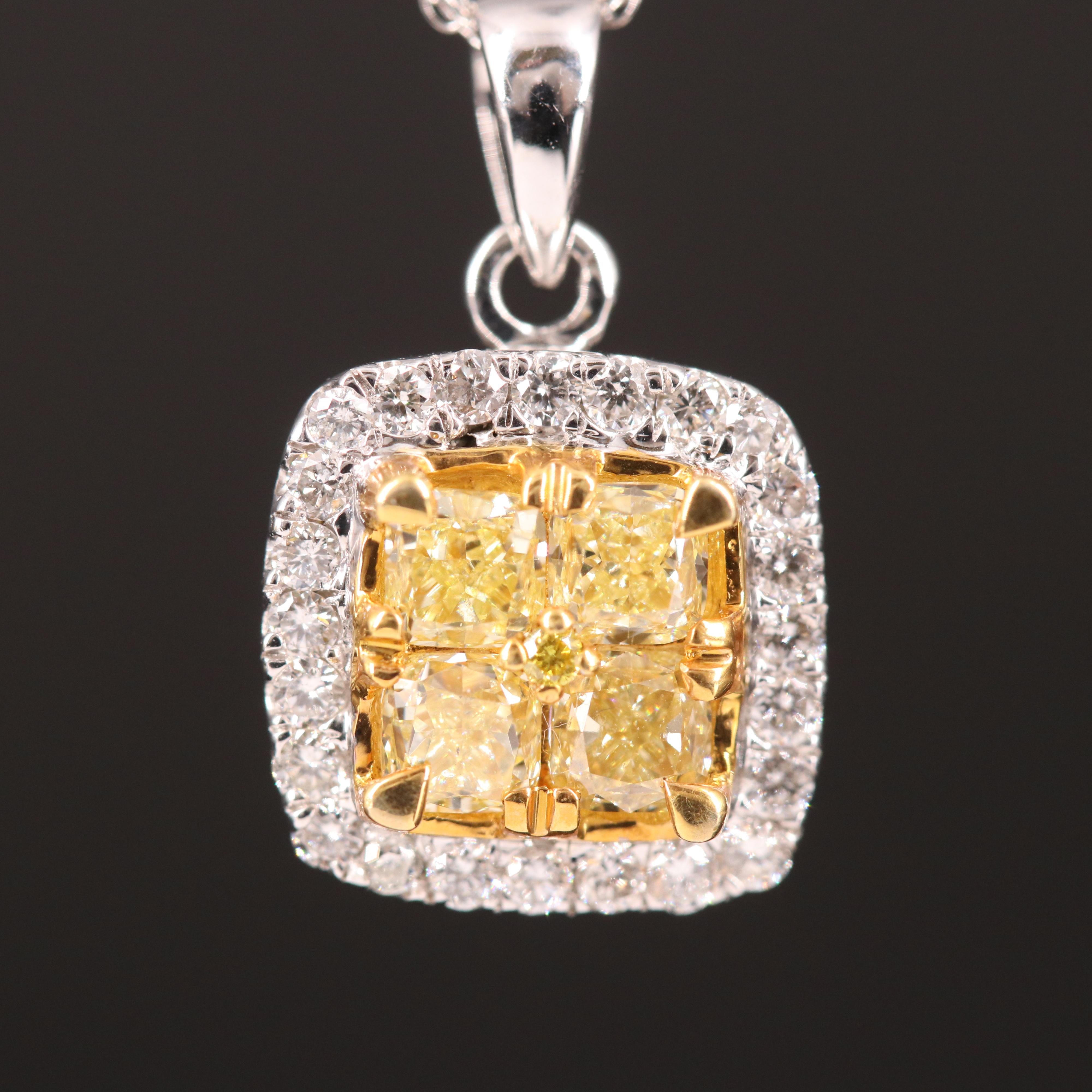 14K 0.84 CTW Diamond Pendant Necklace