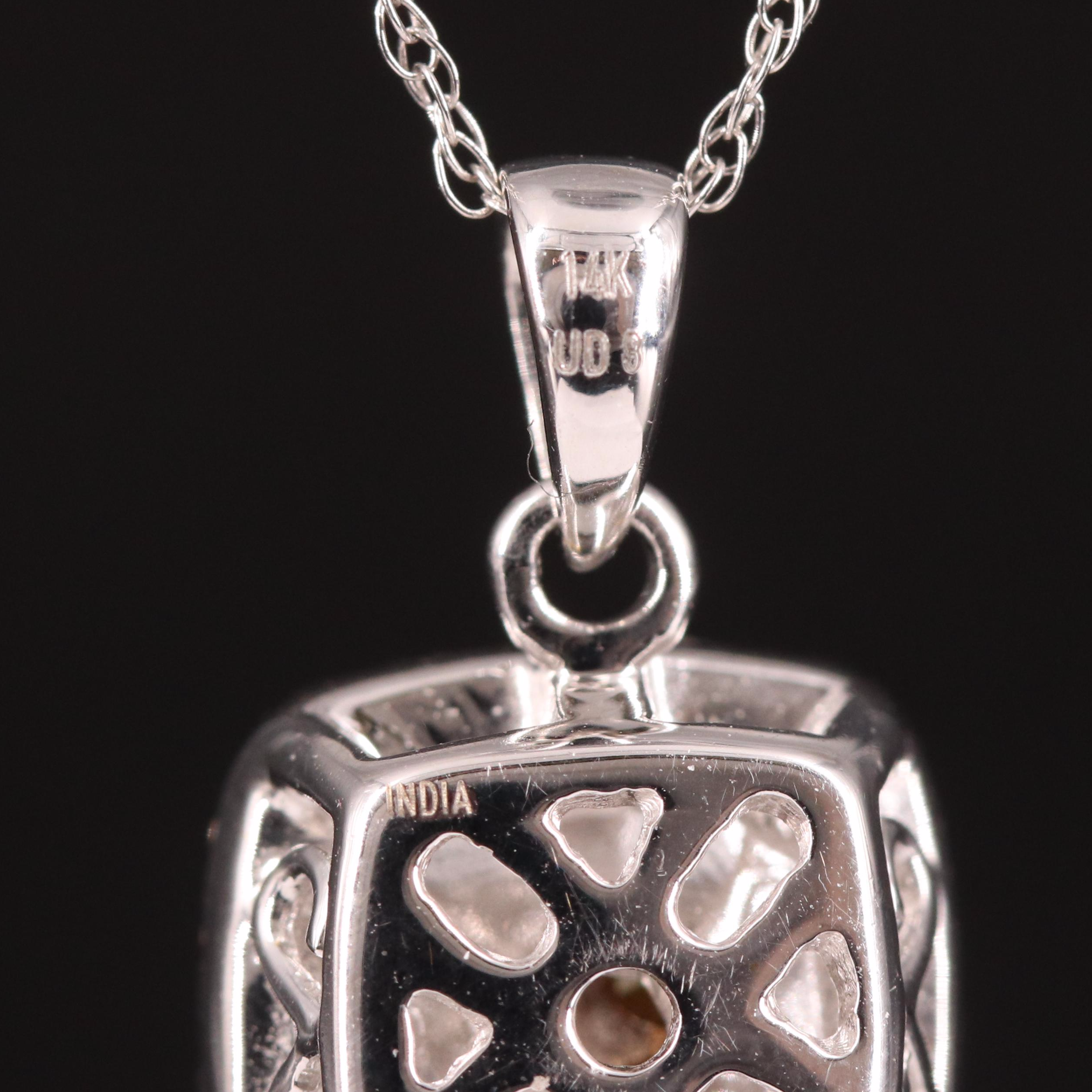 14K 0.84 CTW Diamond Pendant Necklace