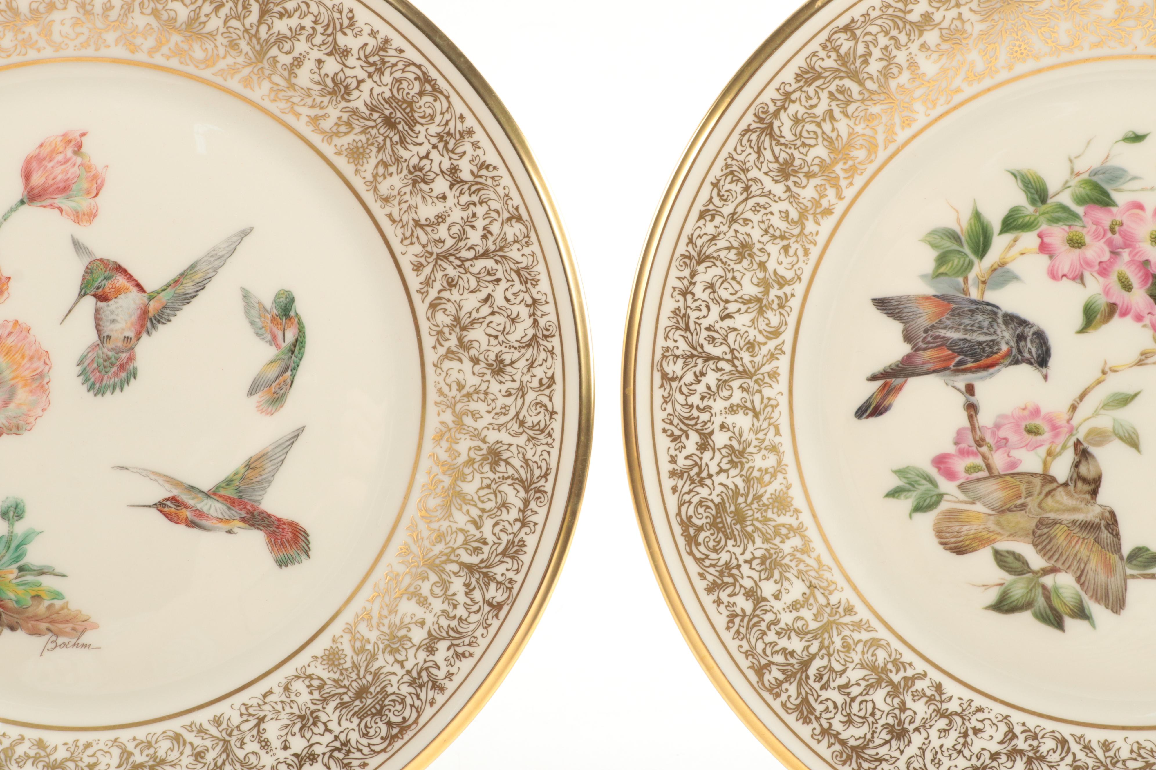 Lenox Bone China Boehm Birds Plates