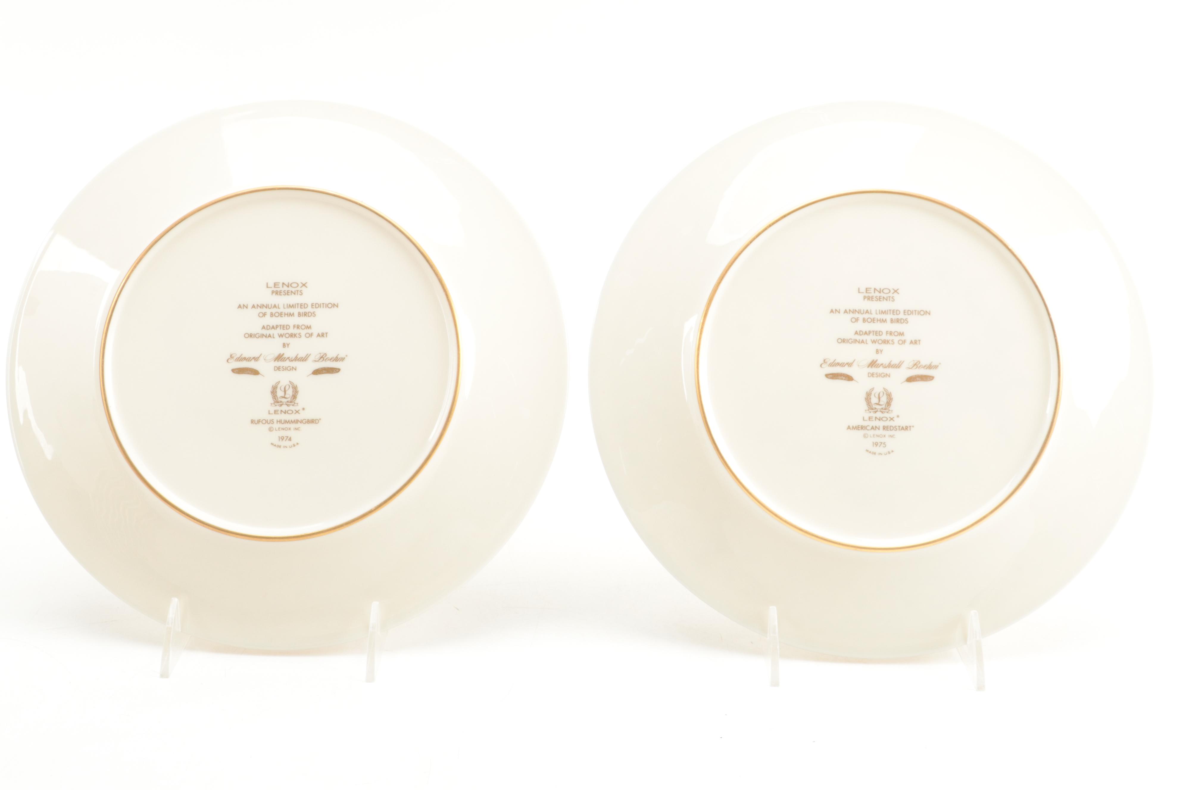 Lenox Bone China Boehm Birds Plates