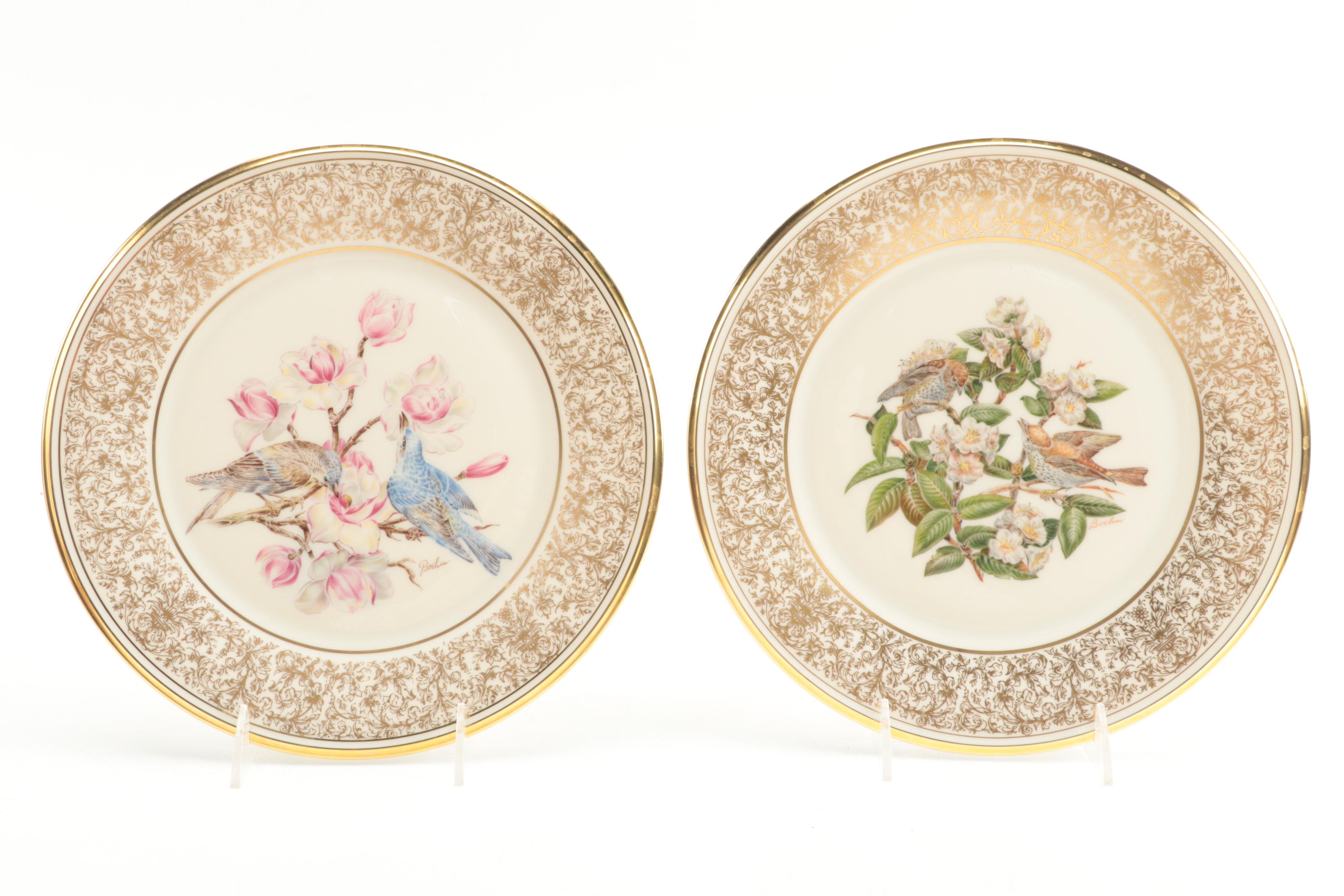 Lenox Bone China Boehm Birds Plates