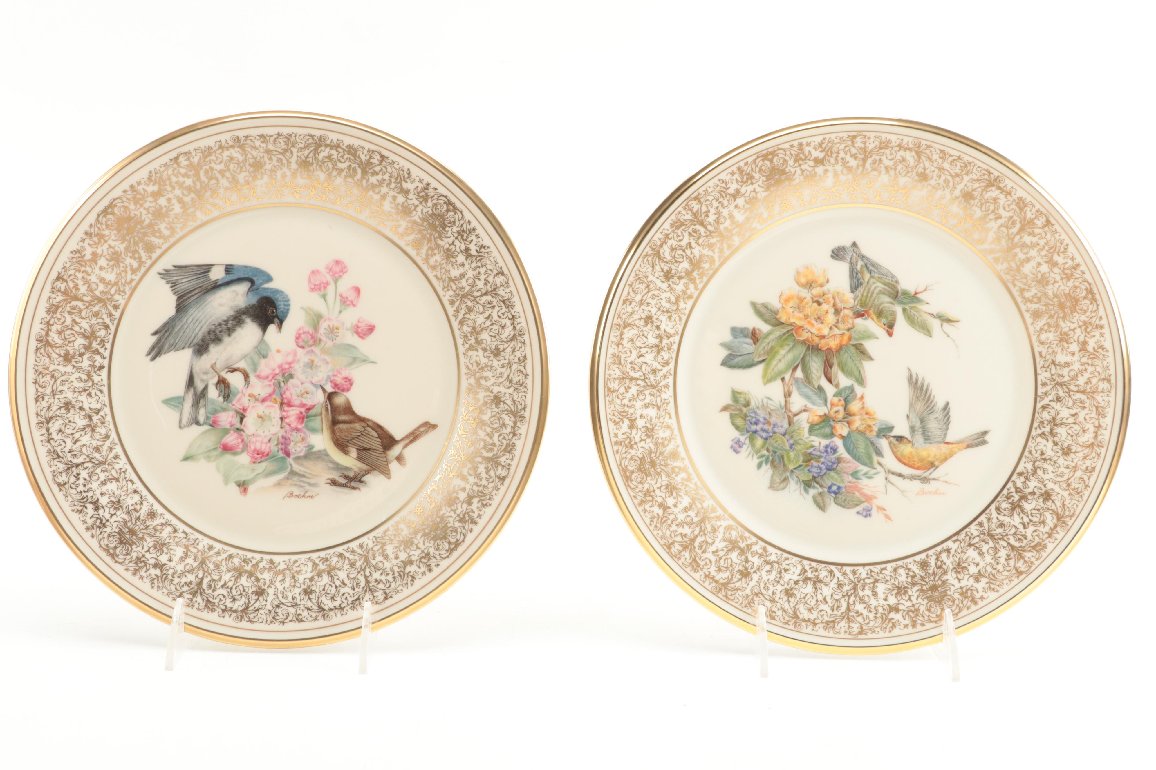 Lenox Bone China Boehm Birds Plates