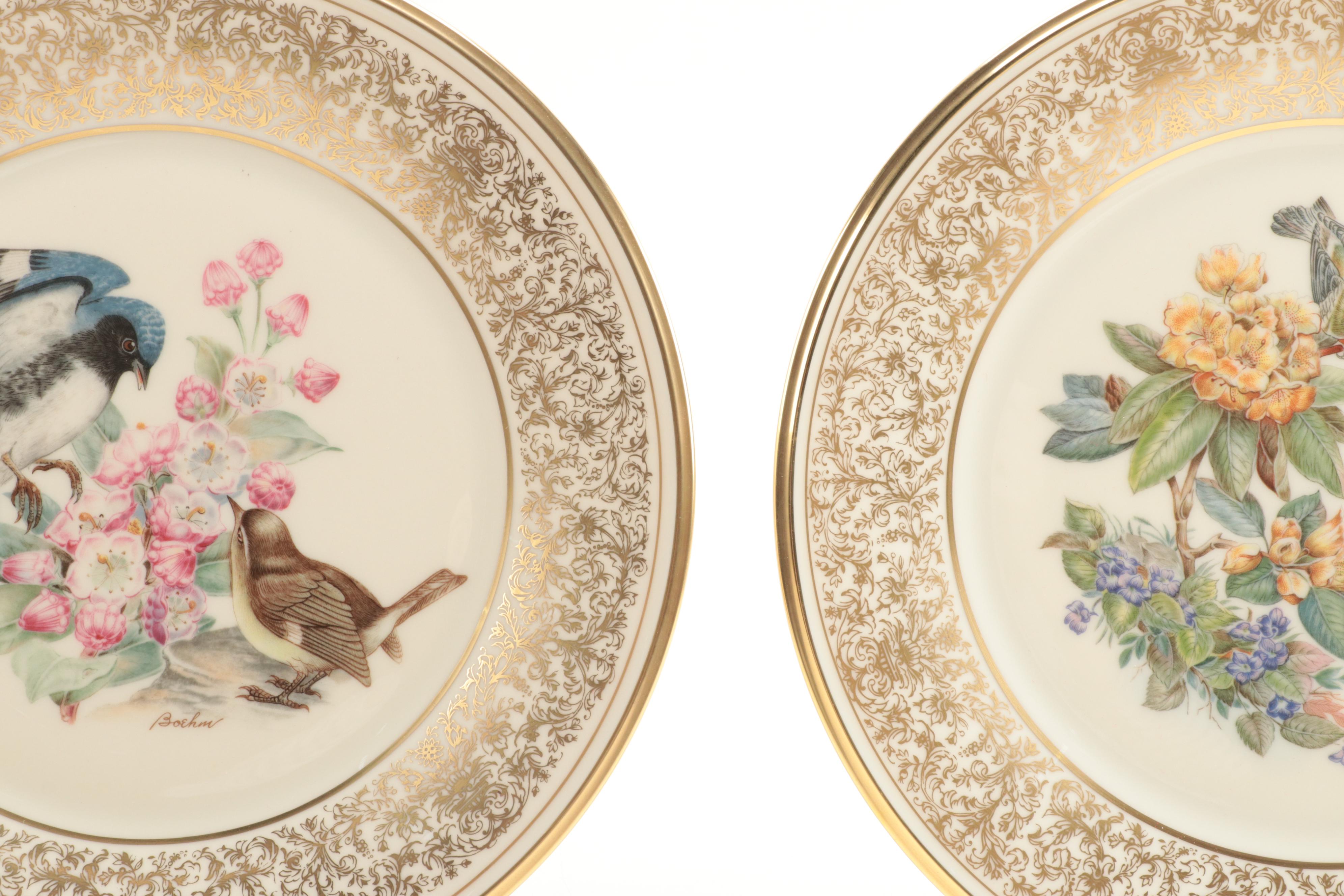 Lenox Bone China Boehm Birds Plates