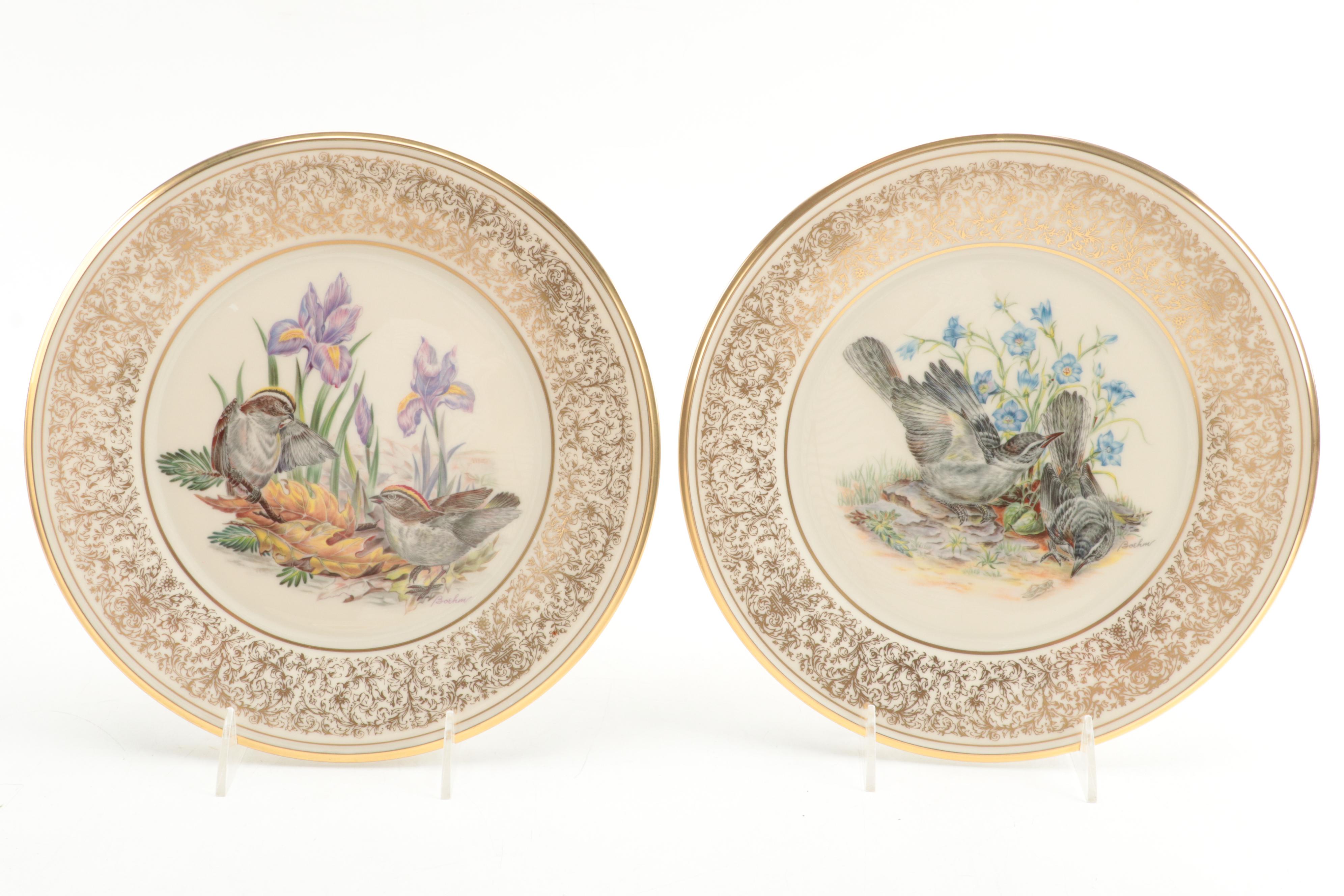 Lenox Bone China Boehm Birds Plates