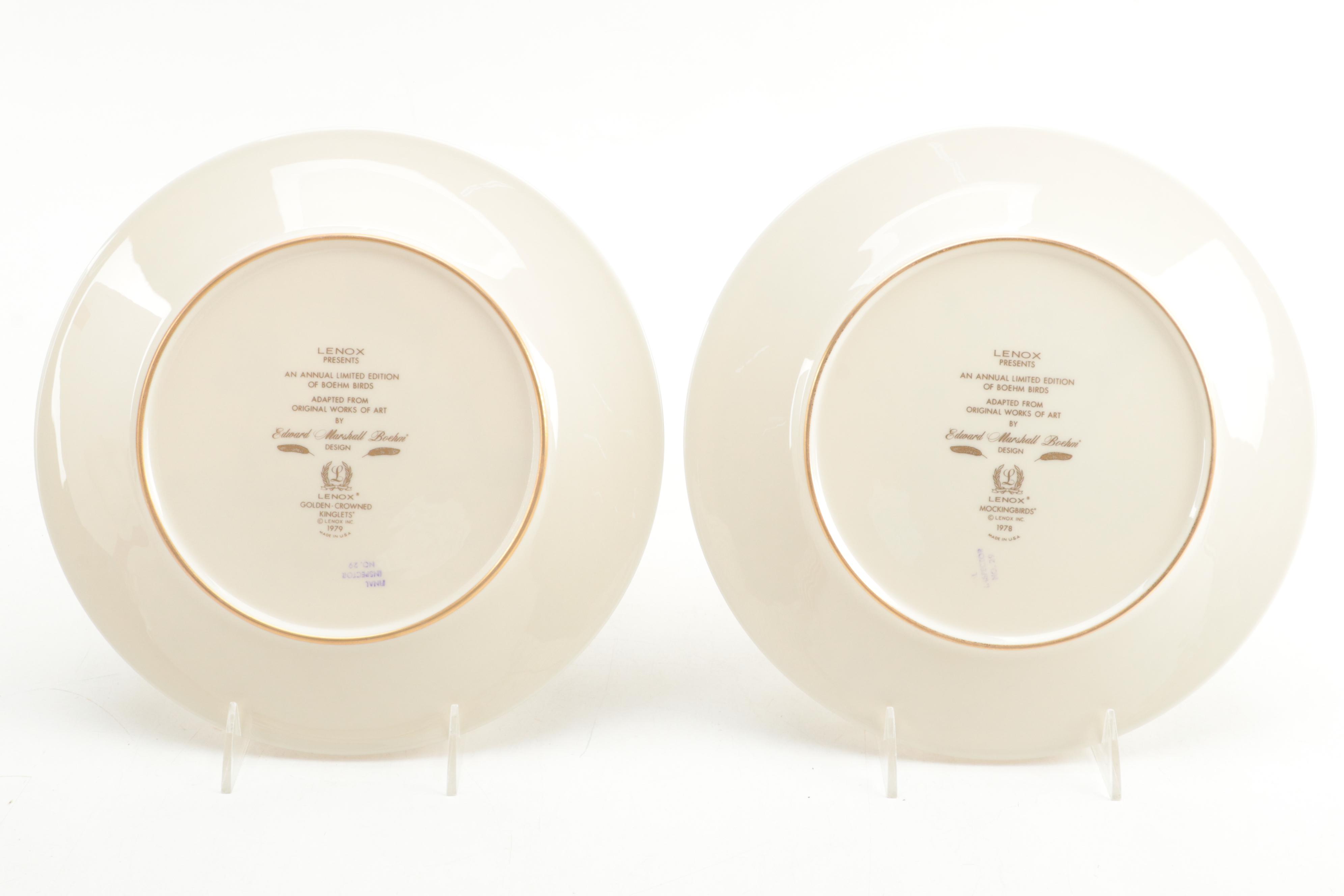 Lenox Bone China Boehm Birds Plates