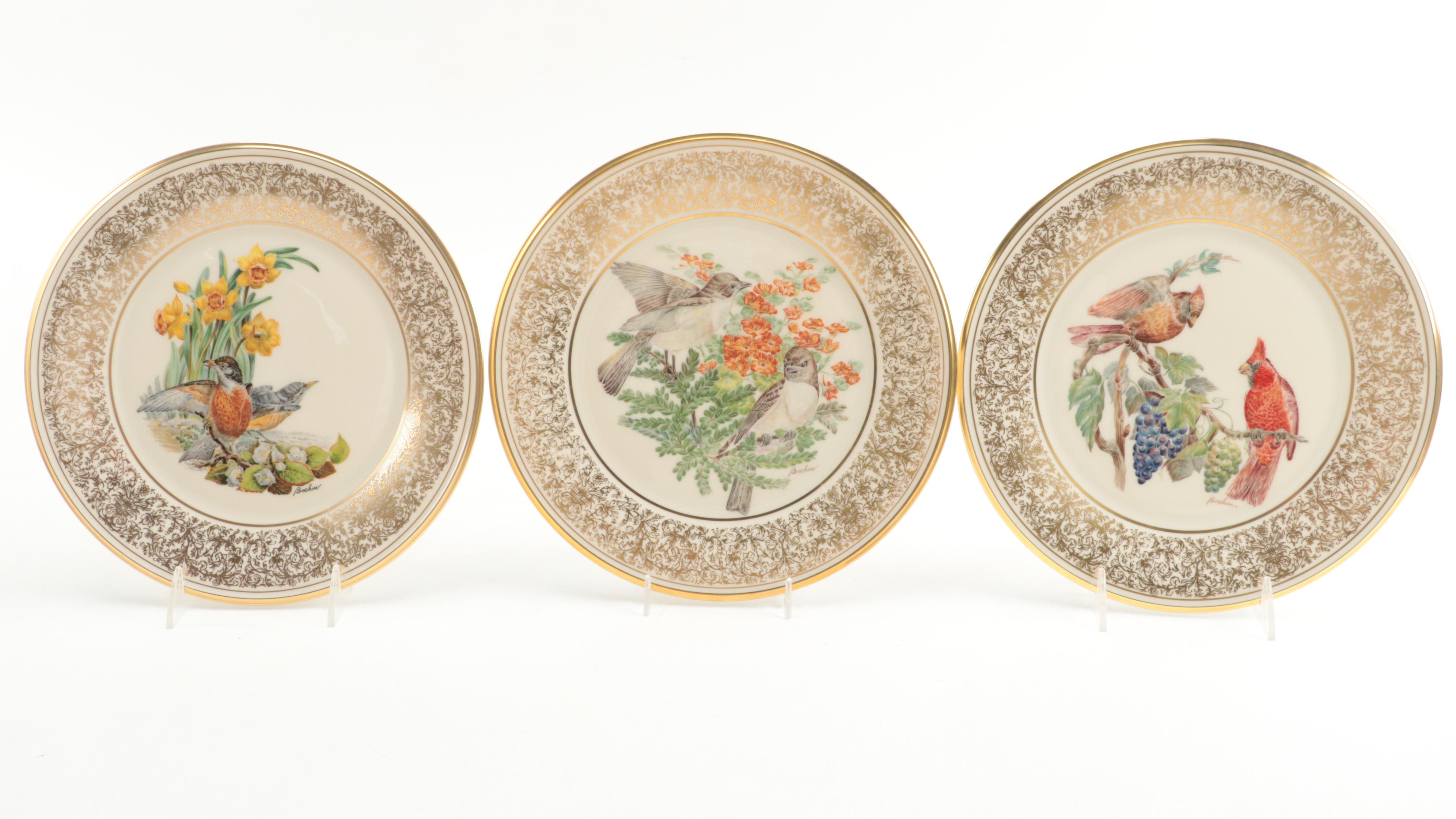 Lenox Bone China Boehm Birds Plates