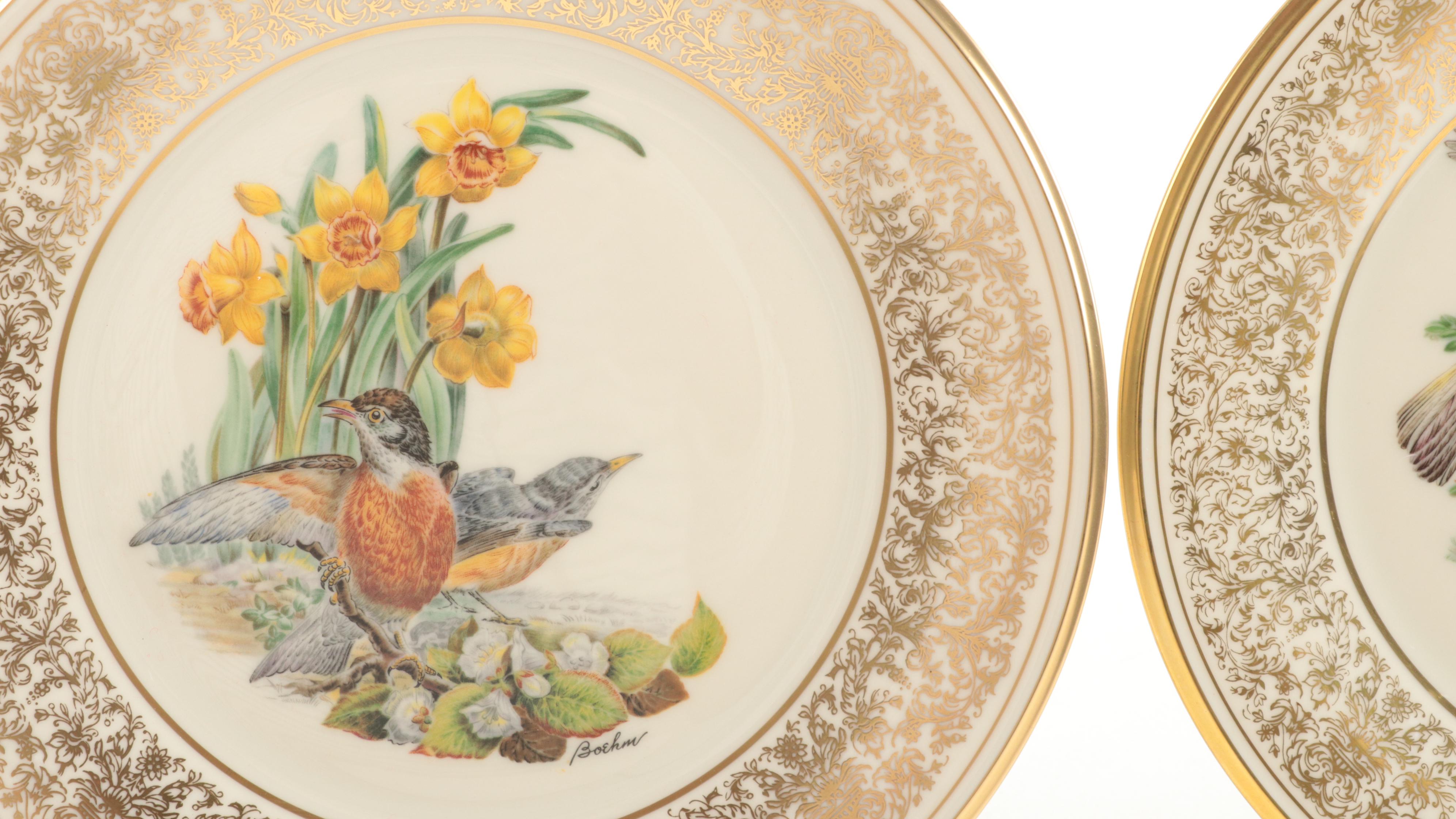 Lenox Bone China Boehm Birds Plates