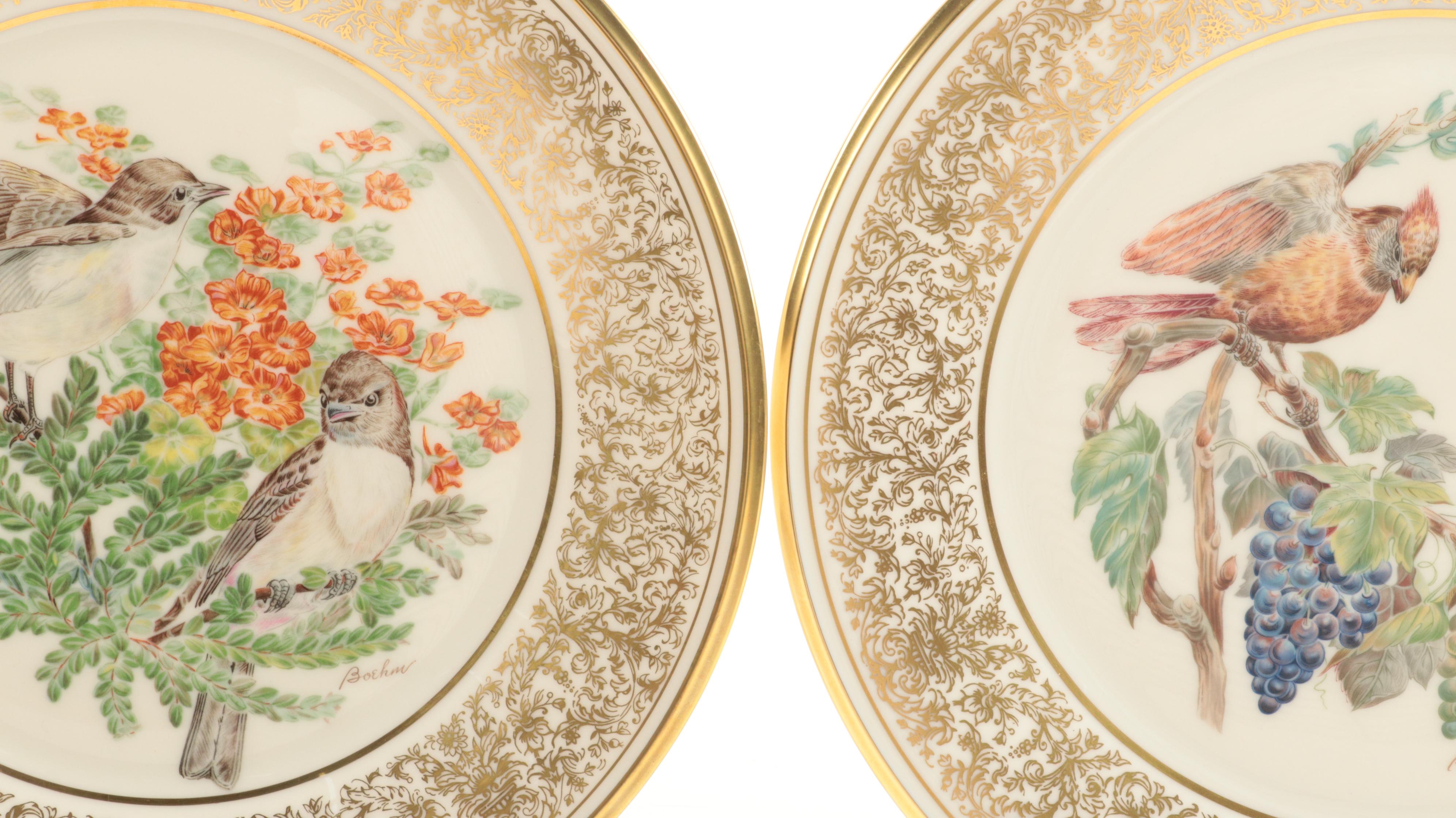 Lenox Bone China Boehm Birds Plates