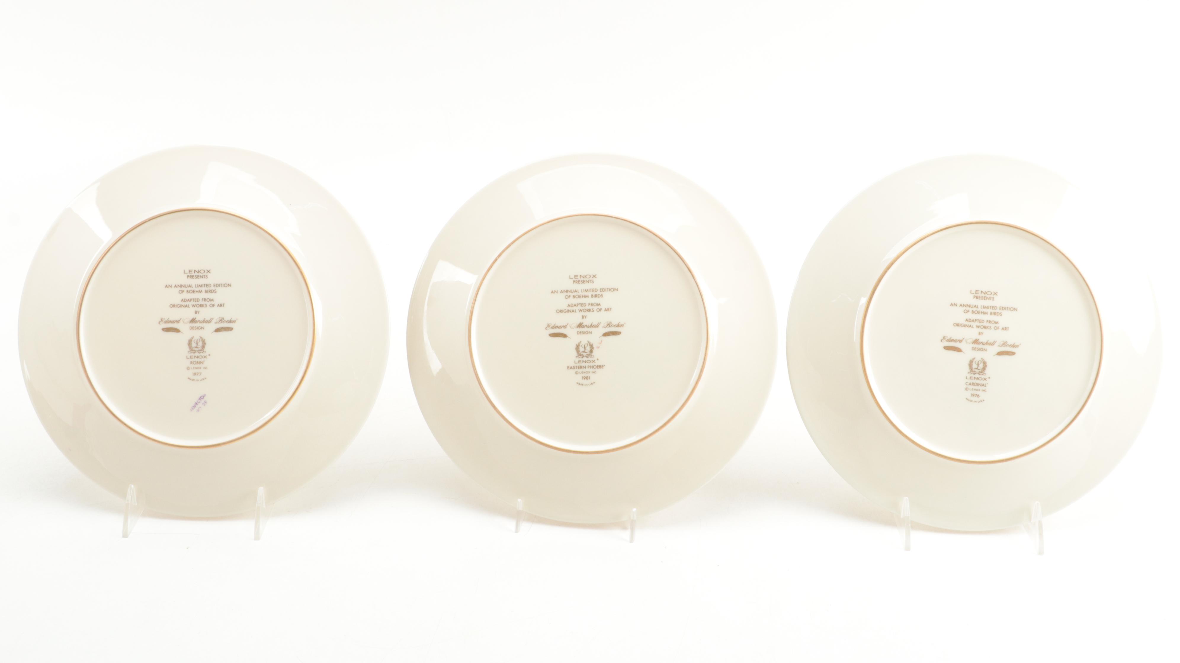 Lenox Bone China Boehm Birds Plates