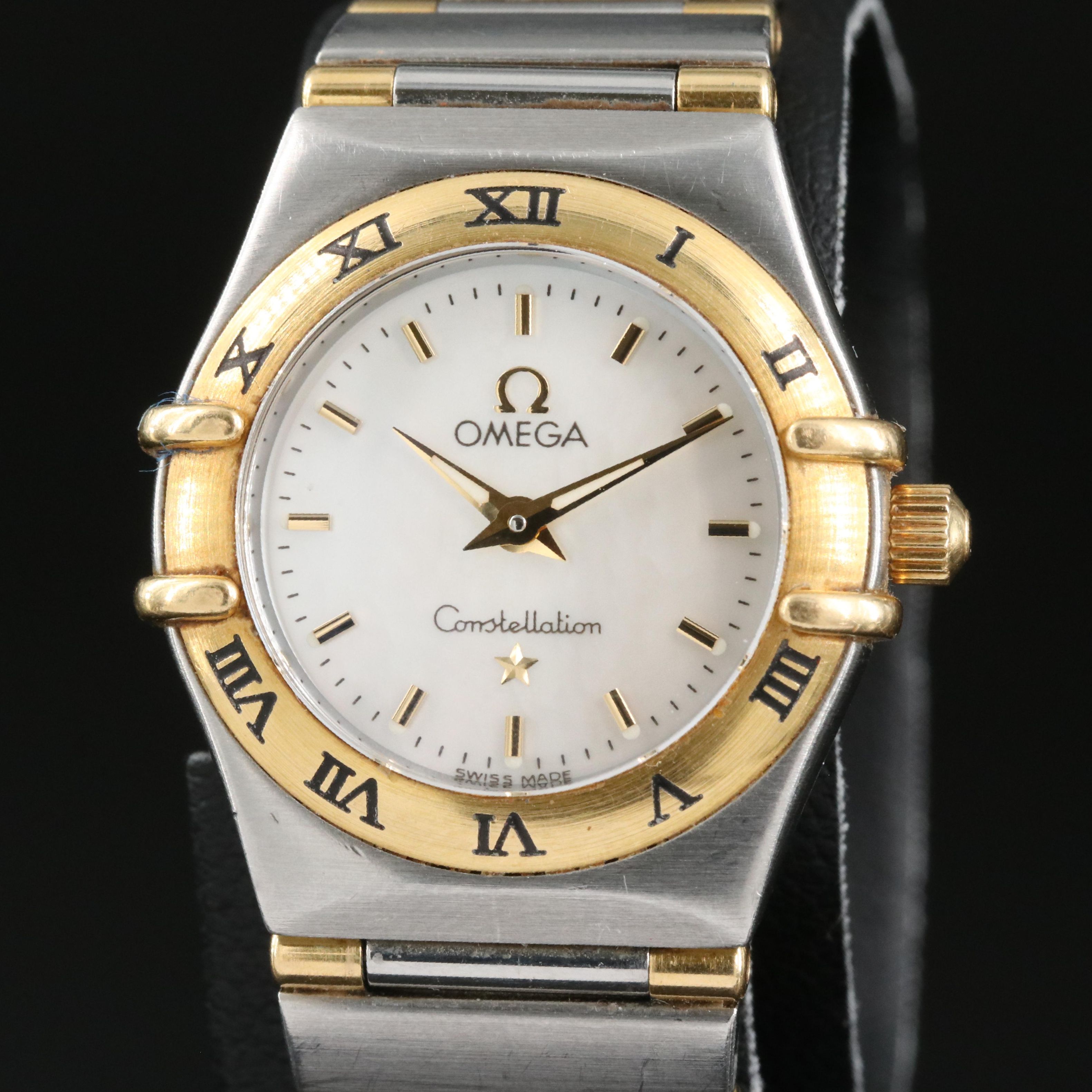 1998 Omega Constellation Mother-of-Pearl Dial 18K and Stainless Steel Watch