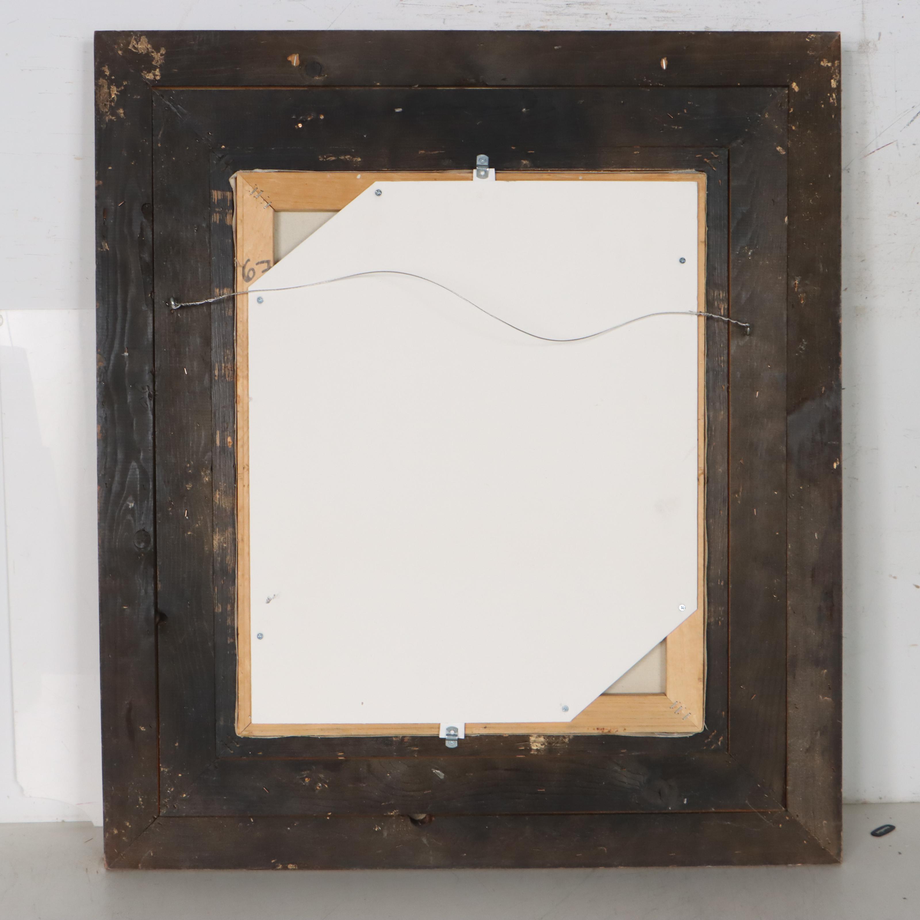 Oil Painting of Three Sheep and Lamb