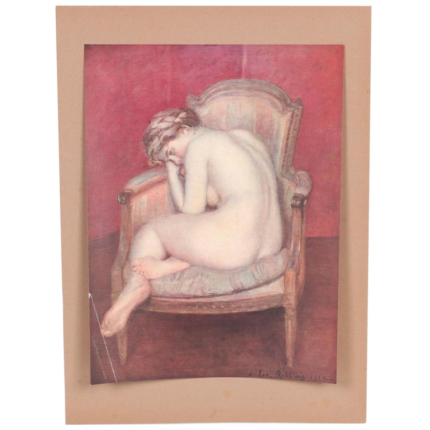 Offset Lithograph After Lucy Lee-Robbins "Nonchalante," Circa 1920