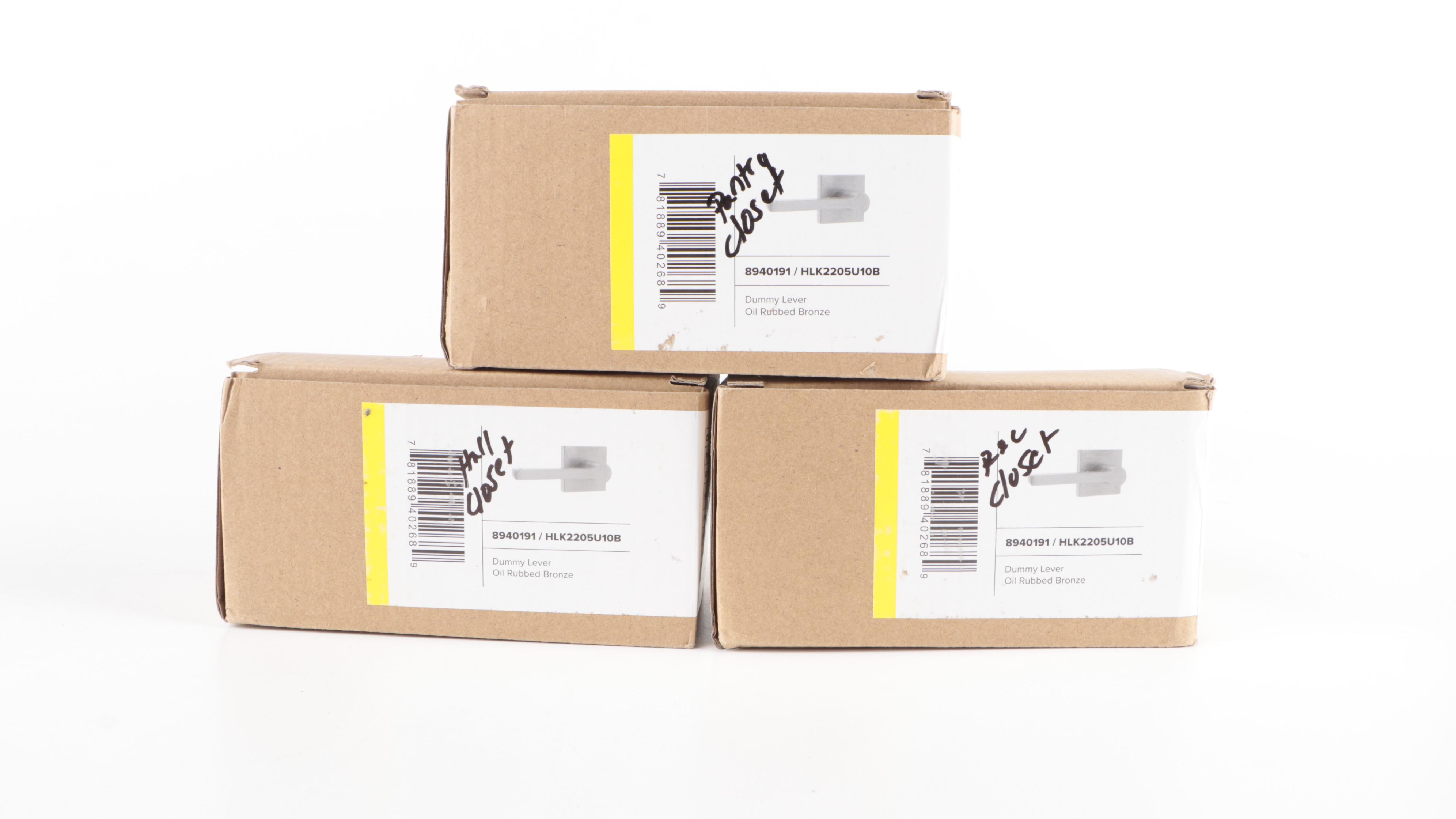 Oil Rubbed Bronze Finish Dummy Lever Door Handles