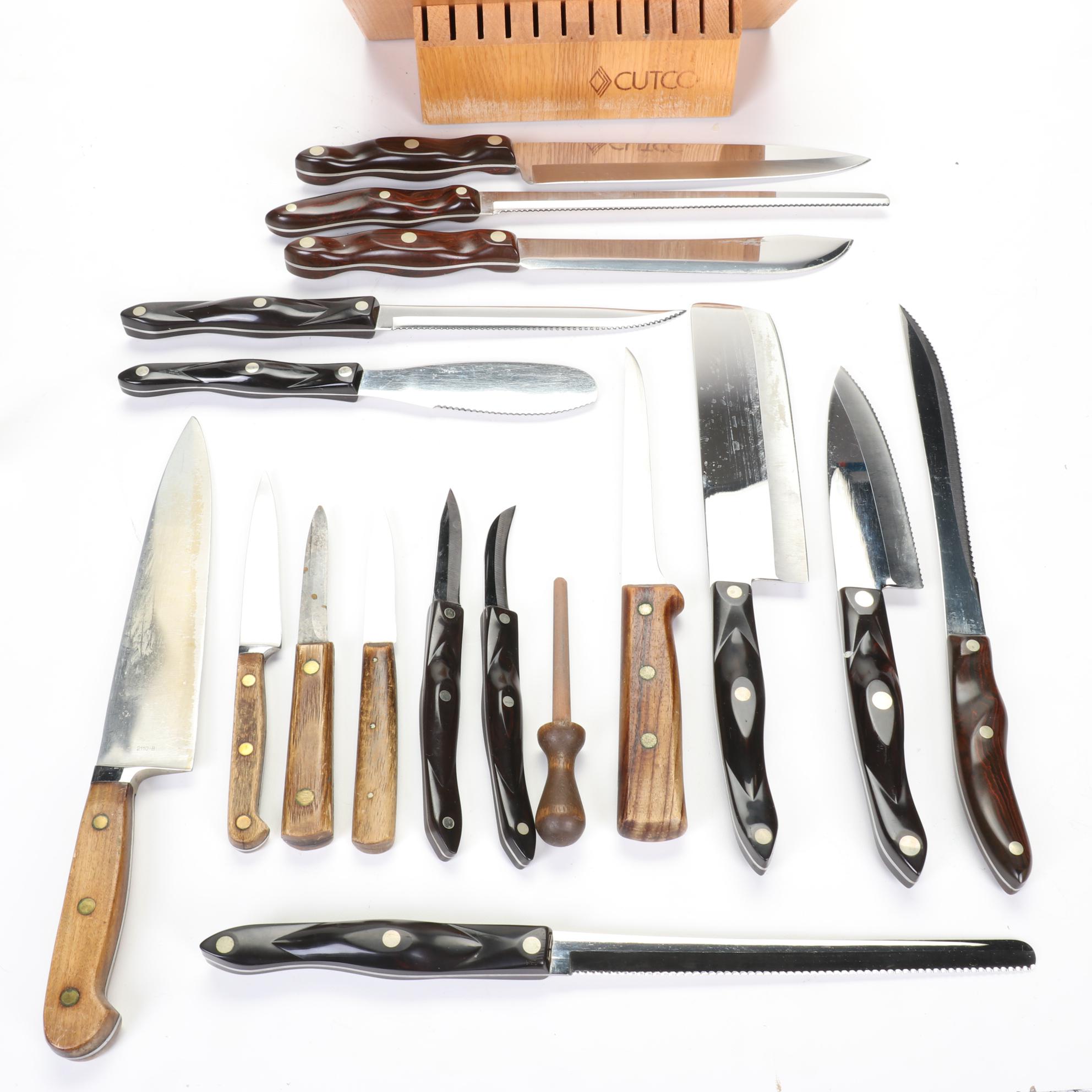 Cutco Cutlery with Block, Serving Utensils, and Other Kitchen Accessories