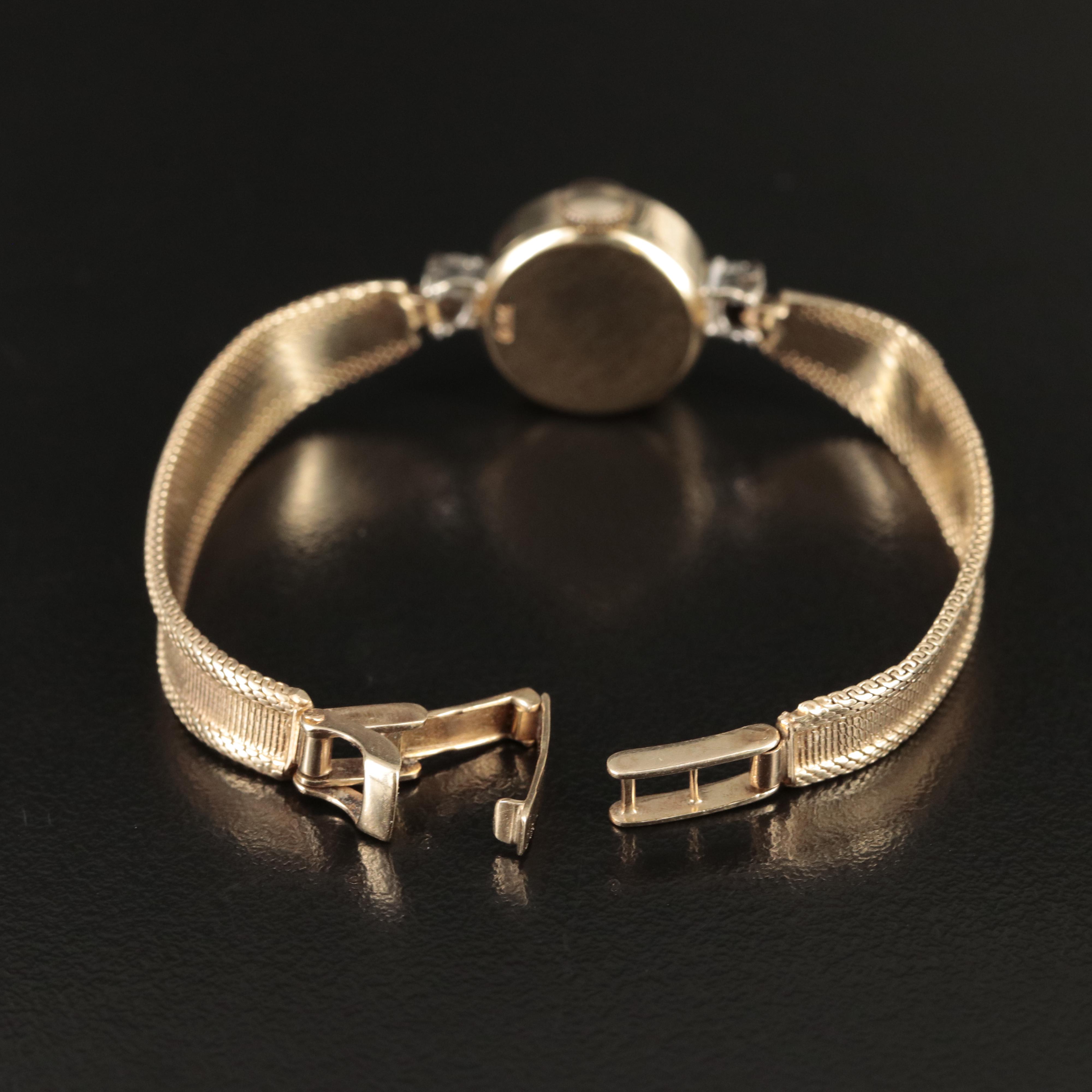 Vintage Rolex 14K and Diamond Watch