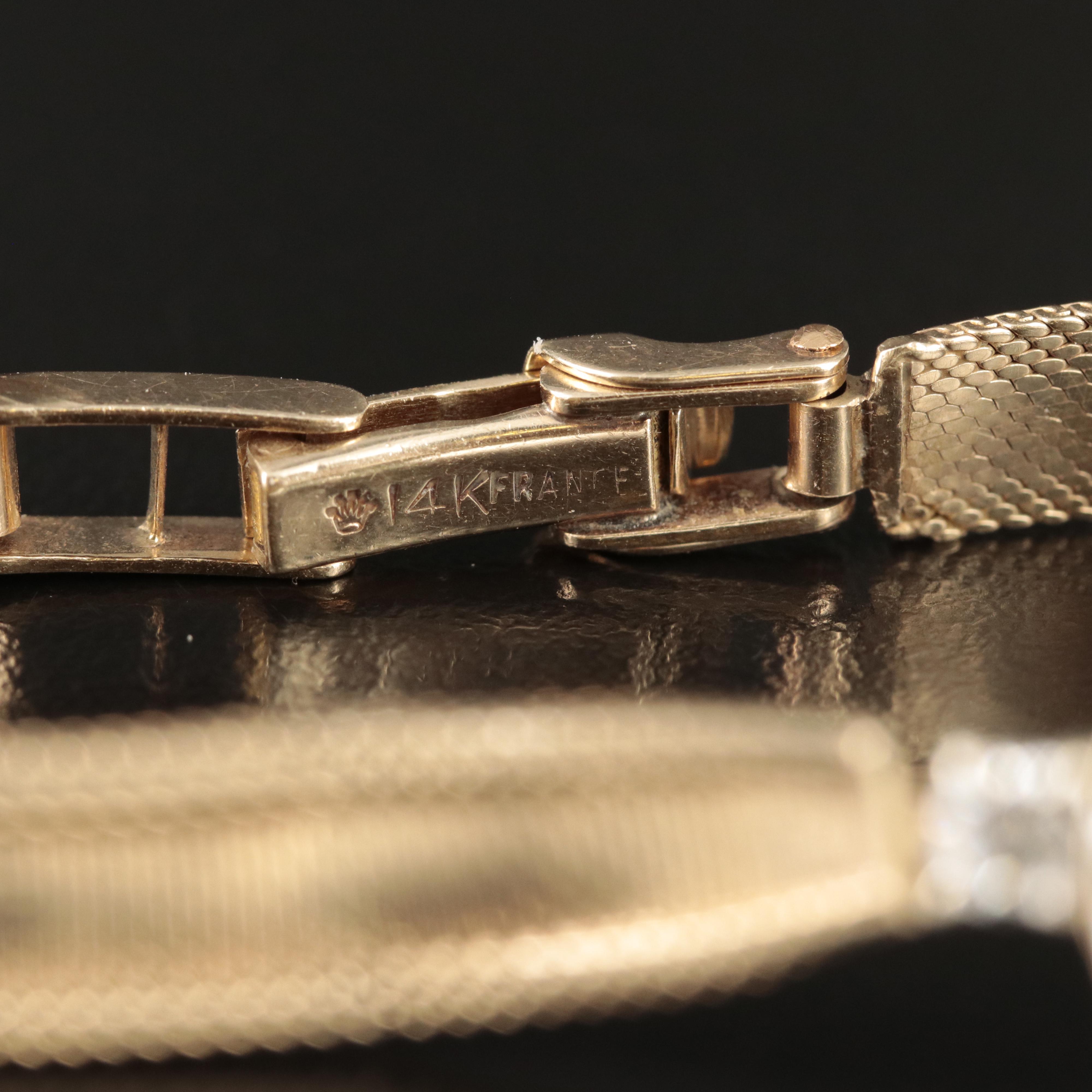 Vintage Rolex 14K and Diamond Watch