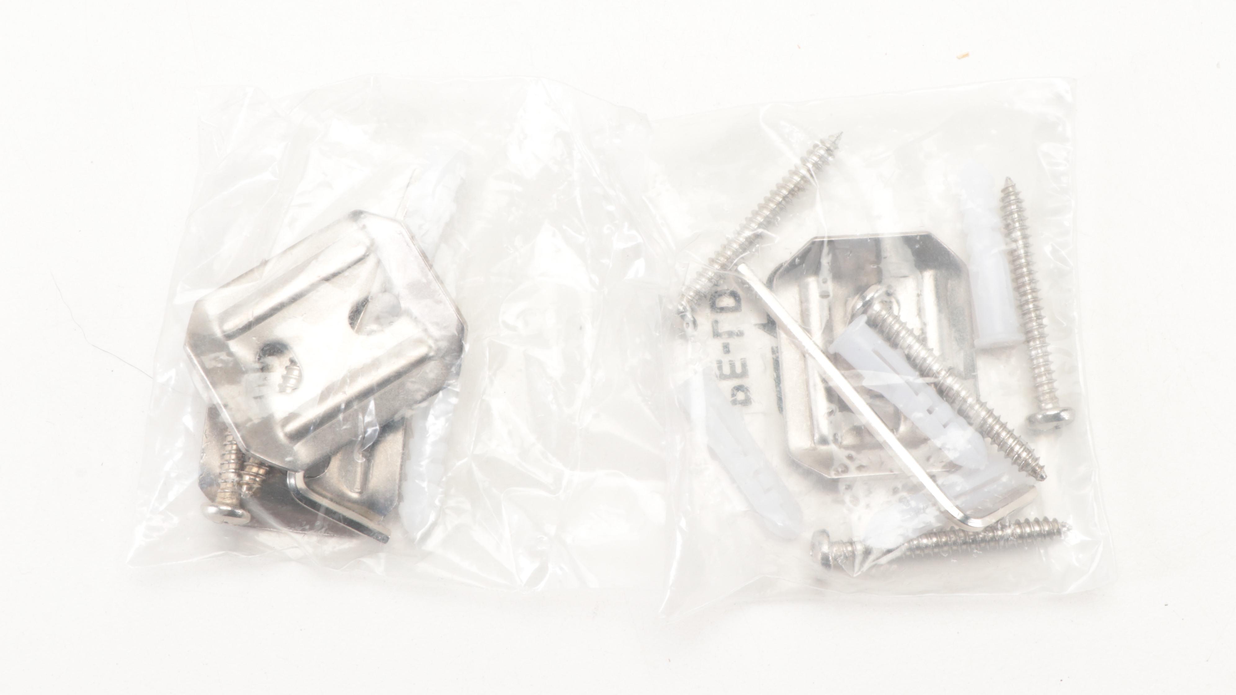 Brushed Nickel Double Towel Bars and Robe Hook