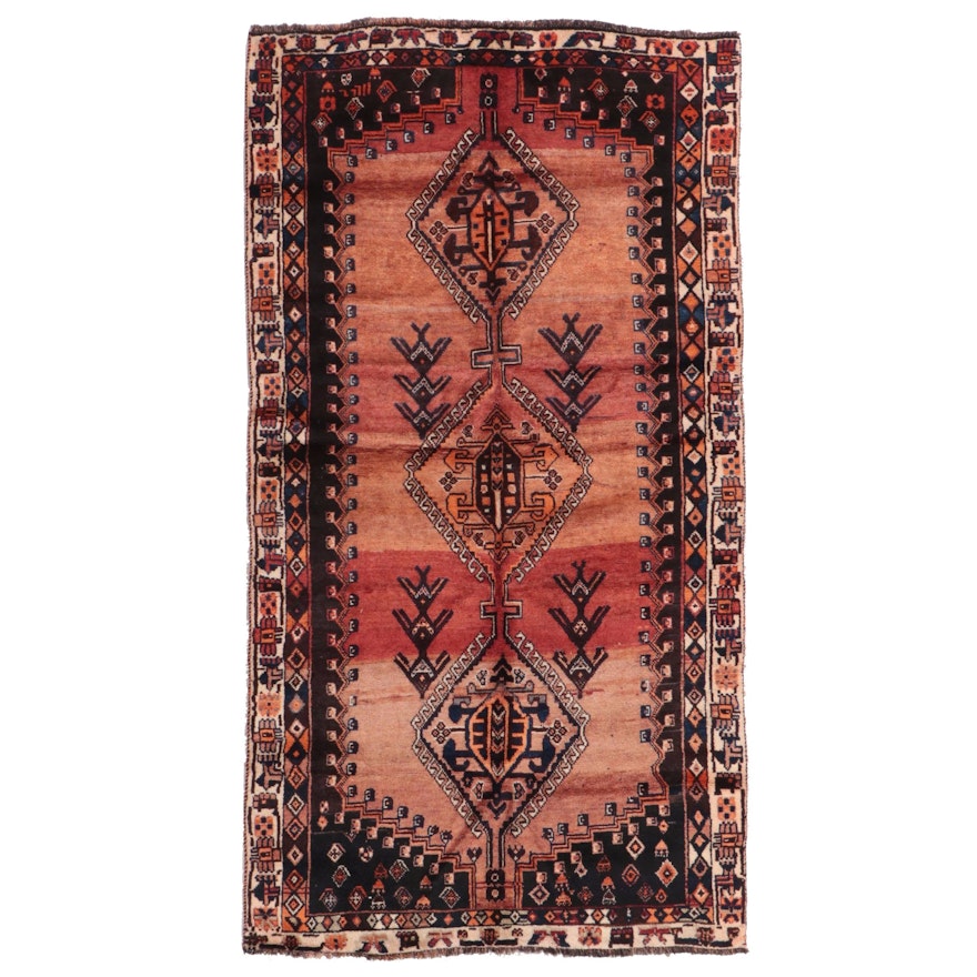 4'3 x 8'2 Hand-Knotted Persian Shiraz Area Rug