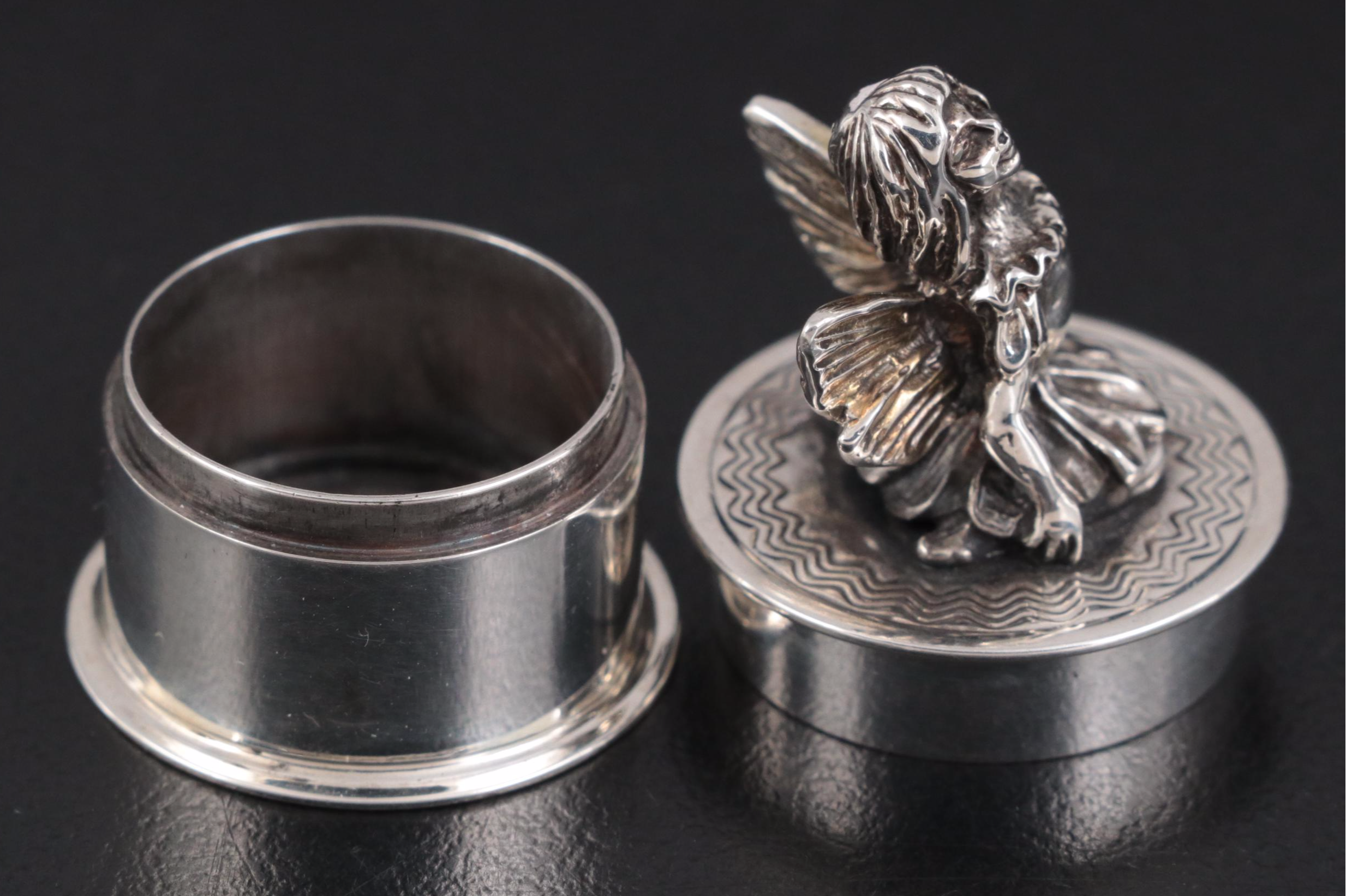 Tiffany & Co. Sterling Silver Tooth Fairy Box with Silver Plate Baby Bottle