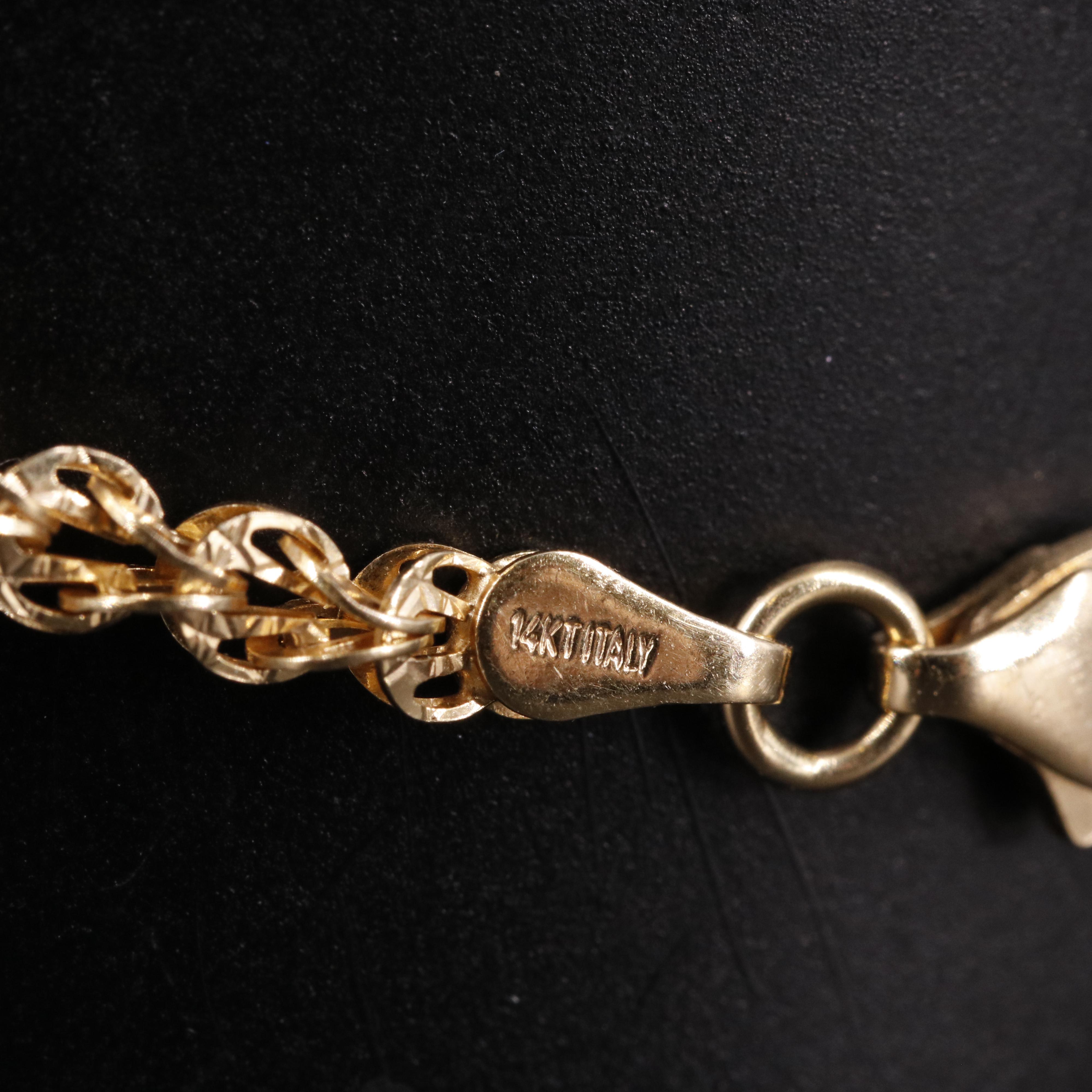 14K Wheat Chain Bracelet