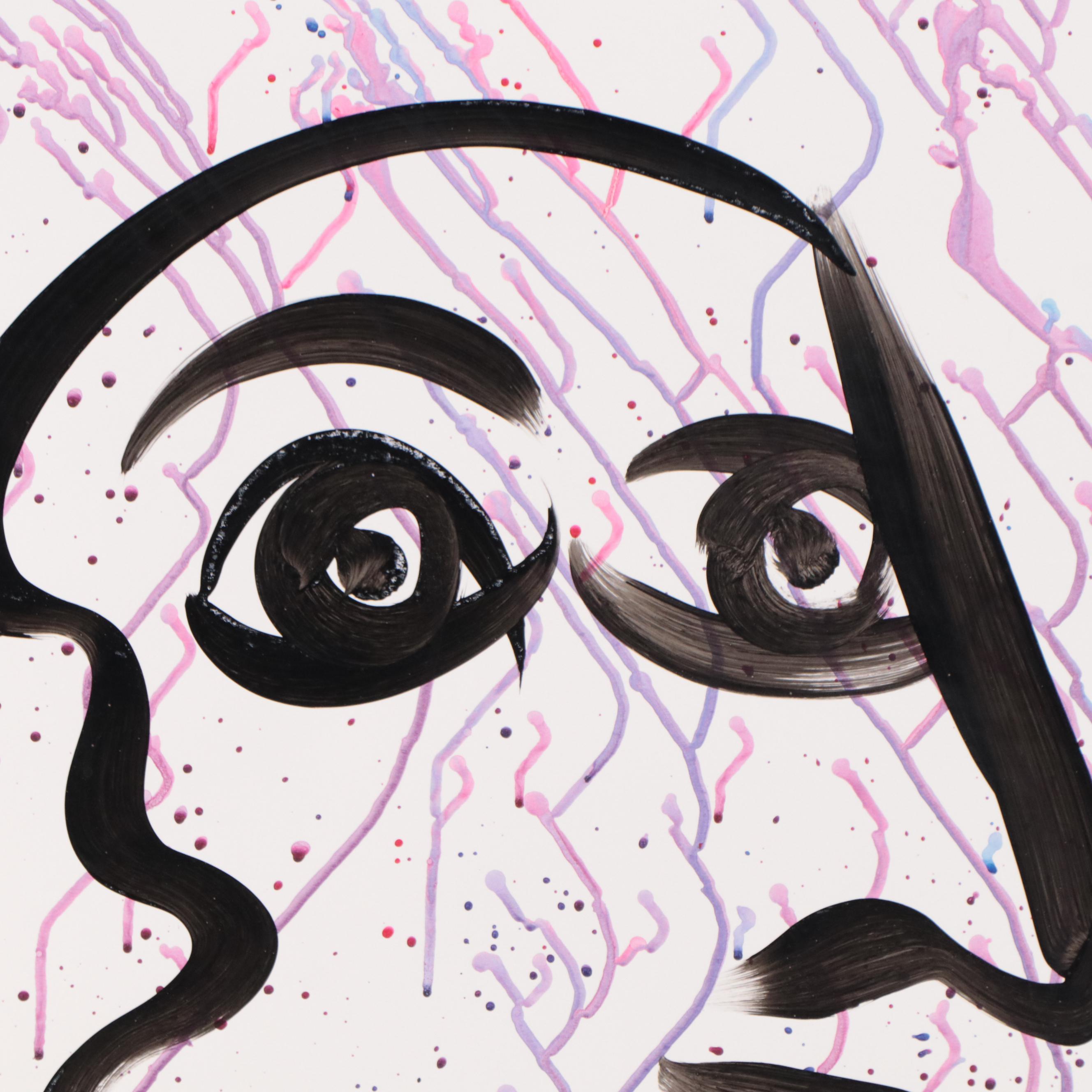 Peter Keil Abstract Portrait Acrylic Painting