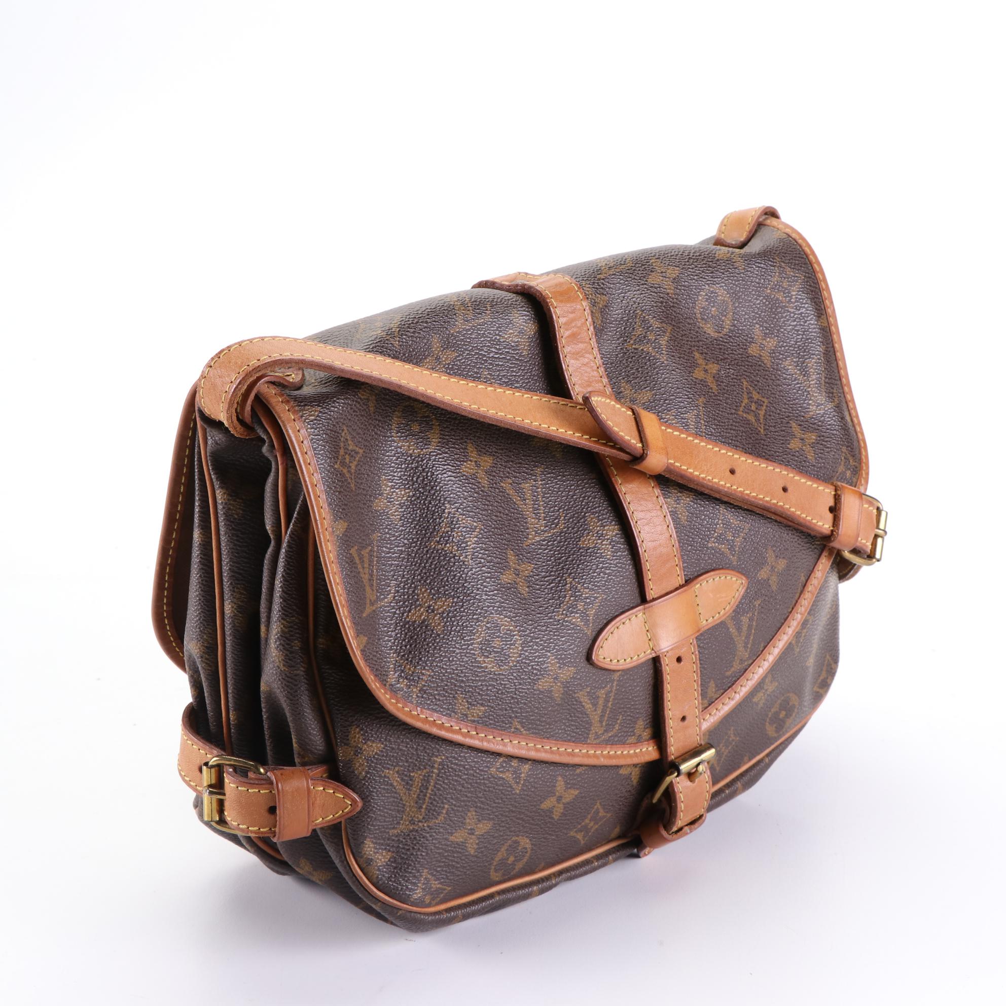 Louis Vuitton Saumur 30 Crossbody Bag in Monogram Canvas and Vachetta Leather