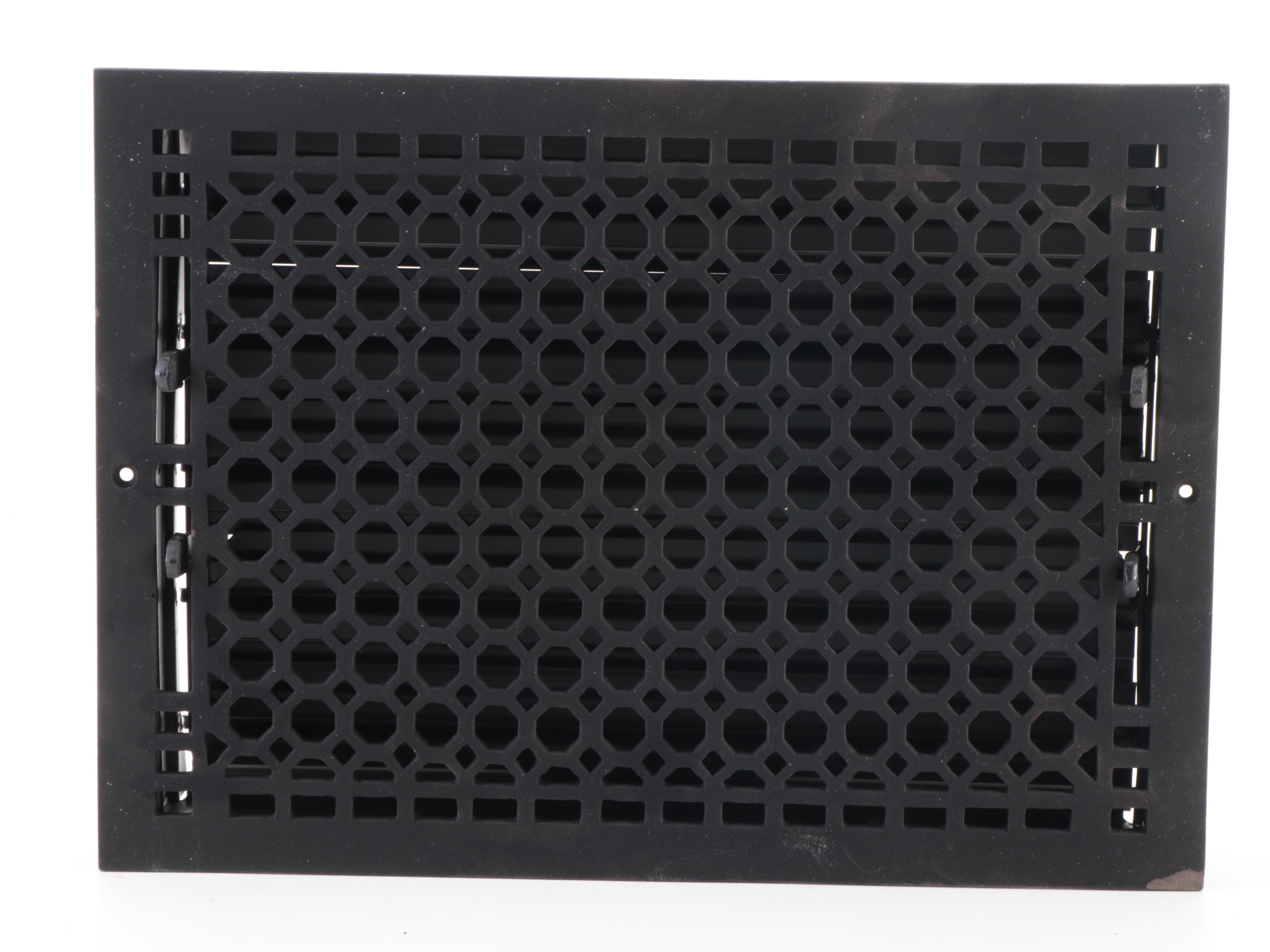 Three Black Cast Iron Wall Air Registers