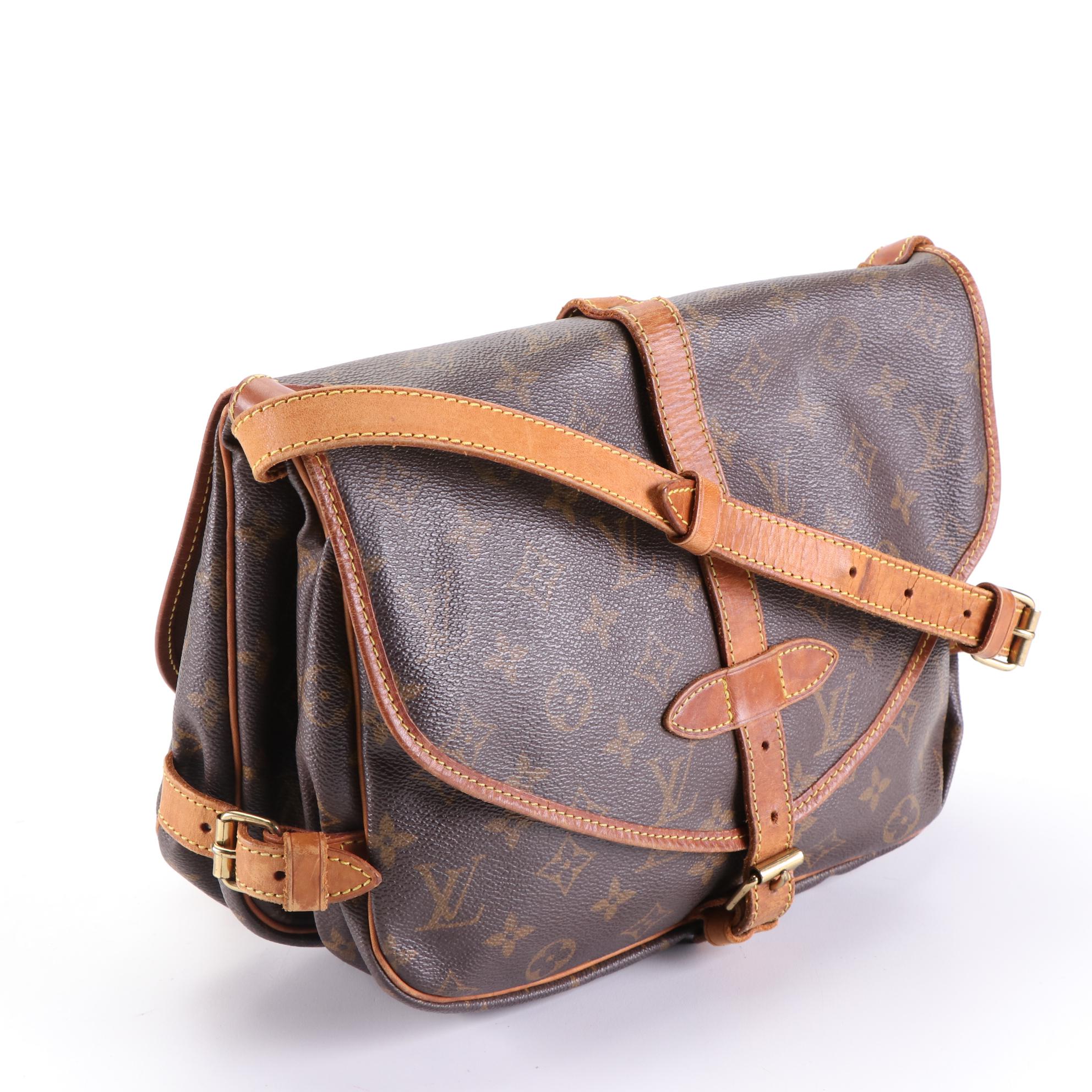 Louis Vuitton Saumur 30 Crossbody Bag in Monogram Canvas and Vachetta Leather