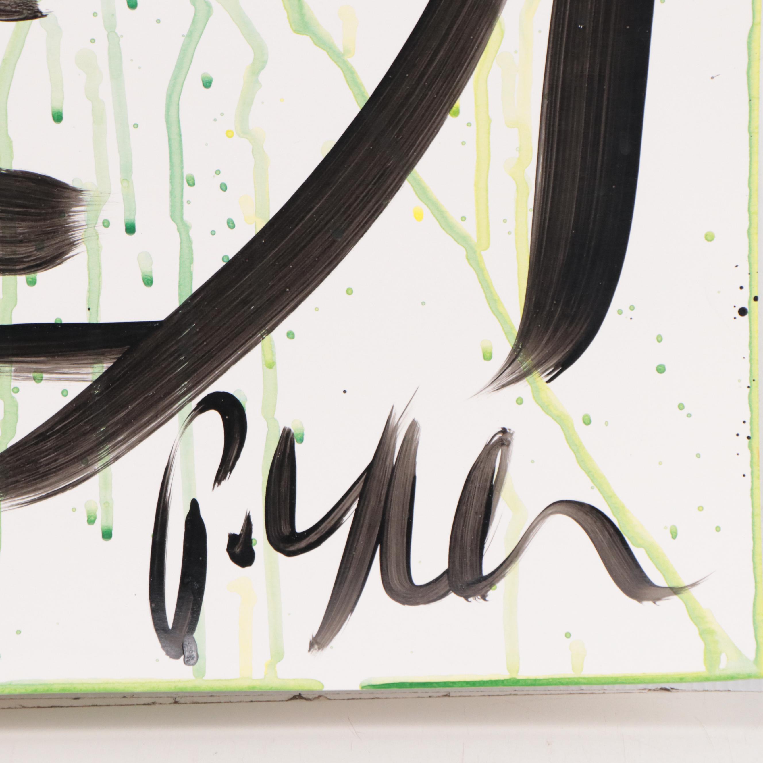 Peter Keil Abstract Portrait Acrylic Painting