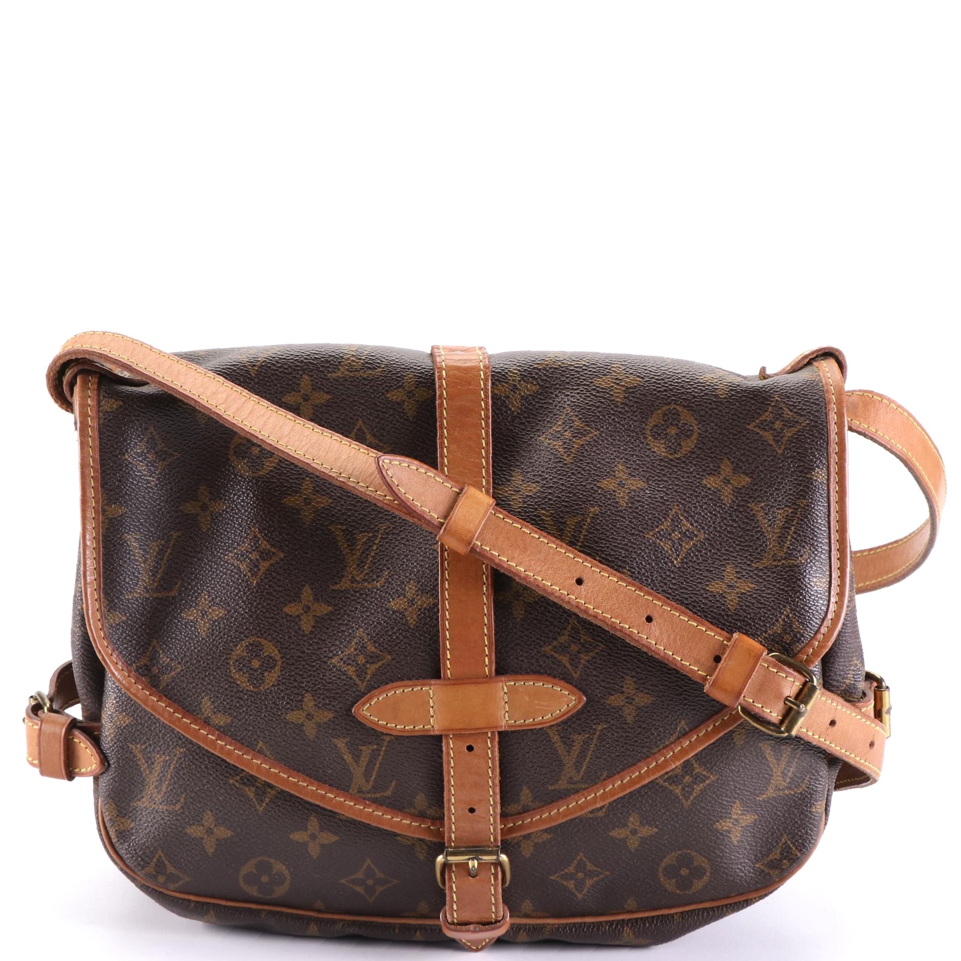 Louis Vuitton Saumur 30 Crossbody Bag in Monogram Canvas and Vachetta Leather