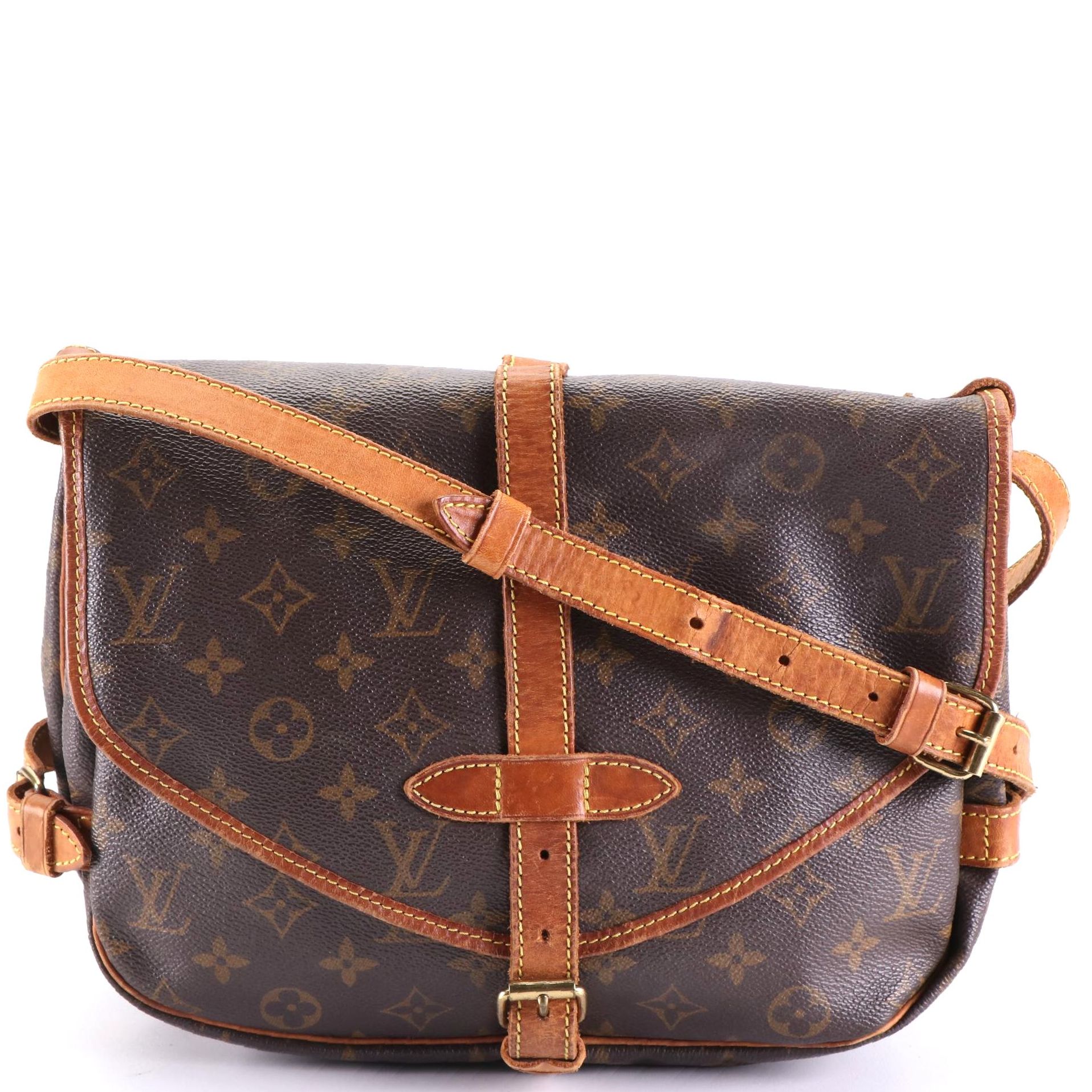 Louis Vuitton Saumur 30 Crossbody Bag in Monogram Canvas and Vachetta Leather