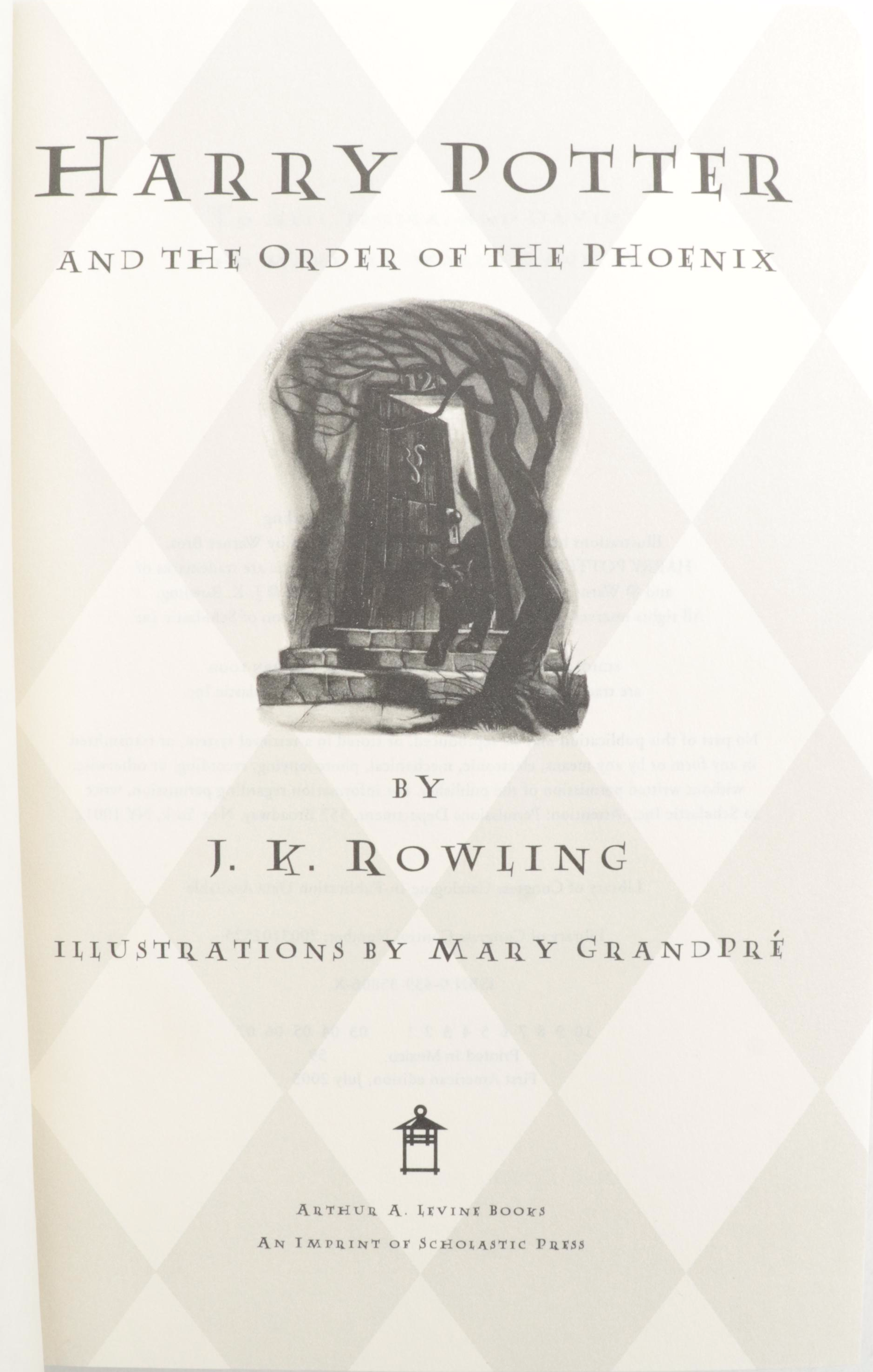 First American Edition "Harry Potter" Complete Series with "The Cursed Child"