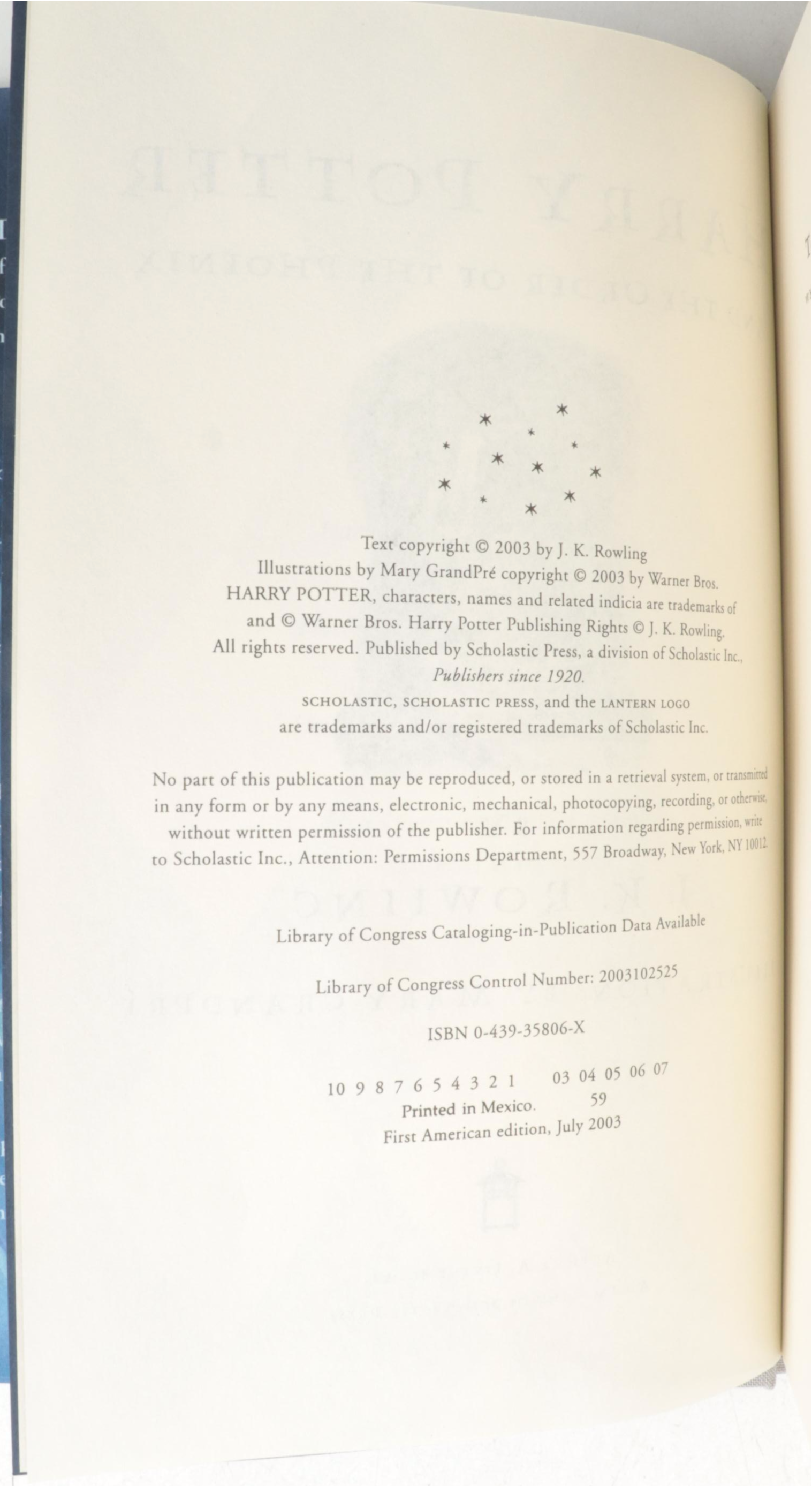 First American Edition "Harry Potter" Complete Series with "The Cursed Child"